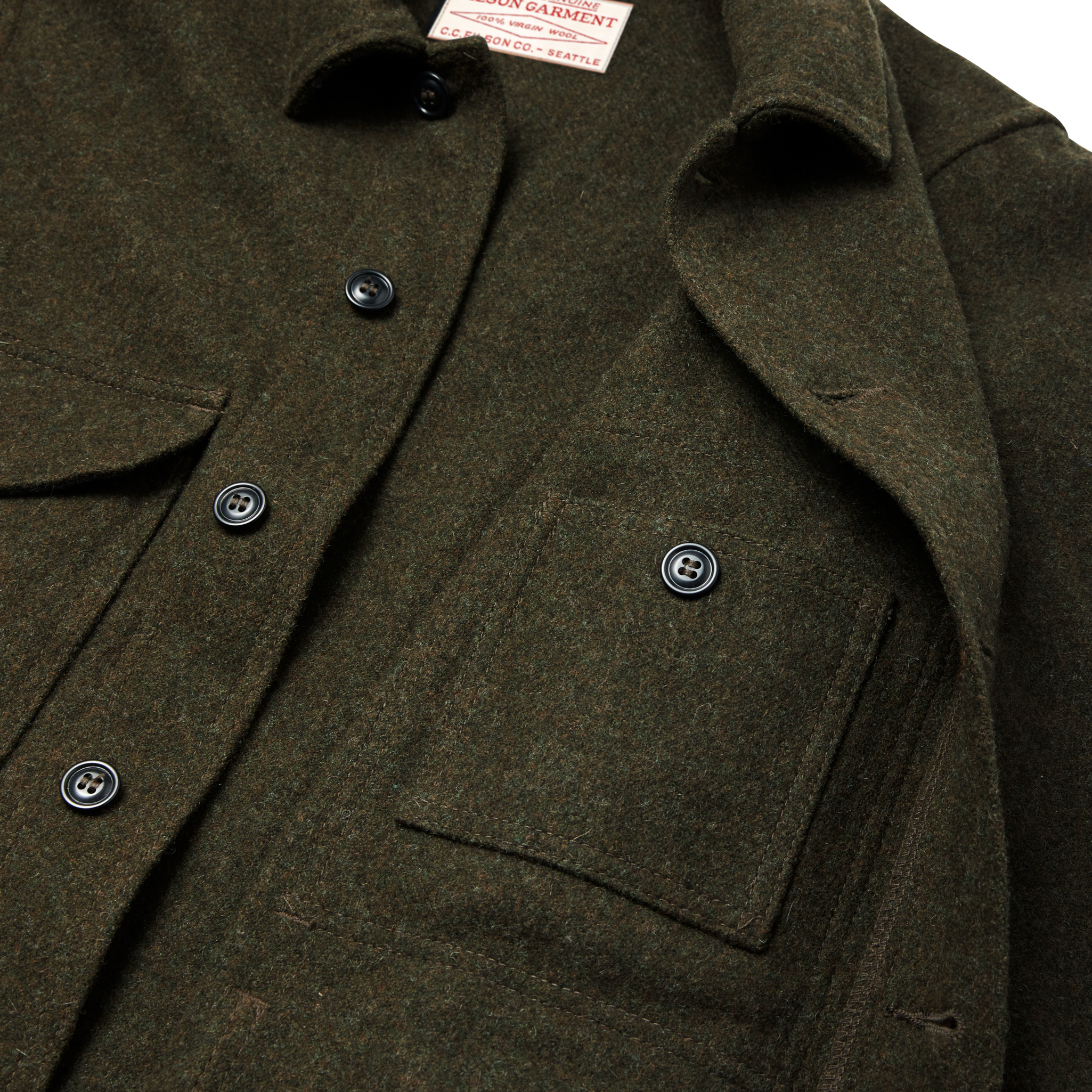 Mackinaw Wool Cruiser Jacket - Forest Green - Image 8