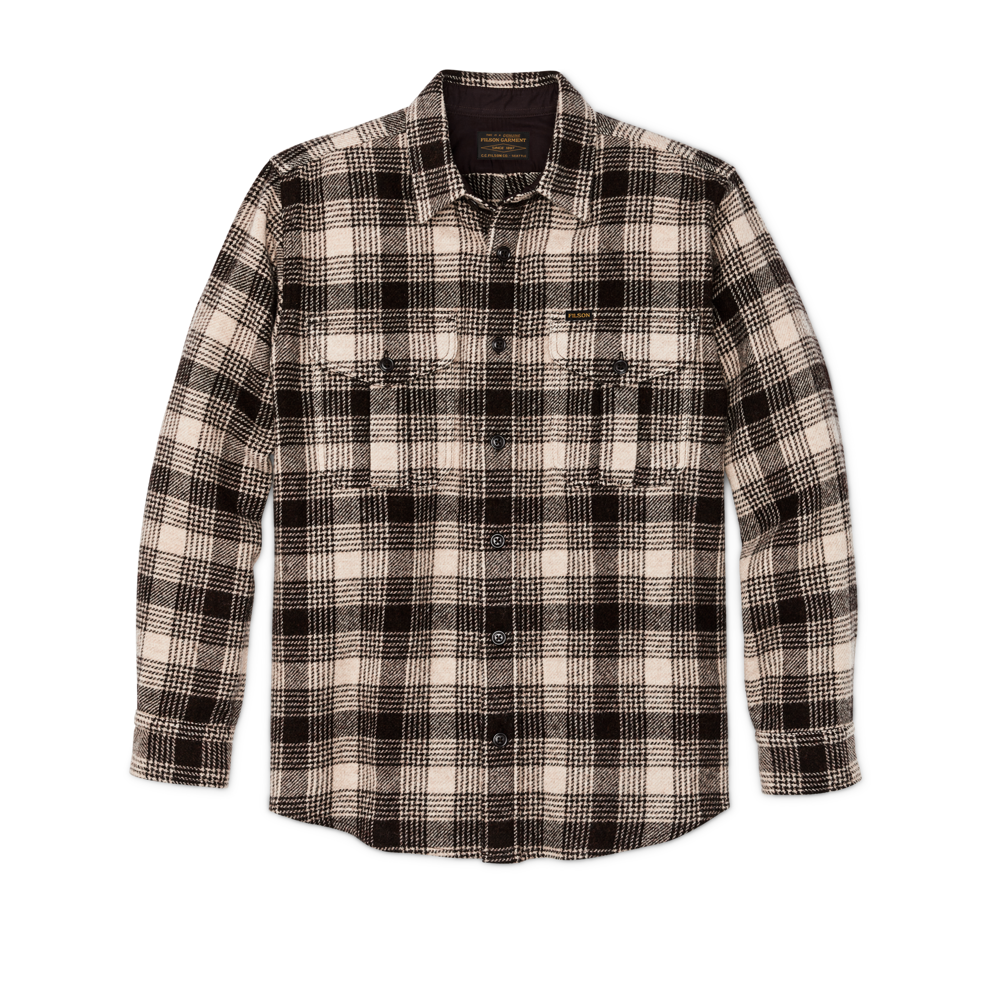 Northwest Wool Shirt - Cream / Brown Plaid