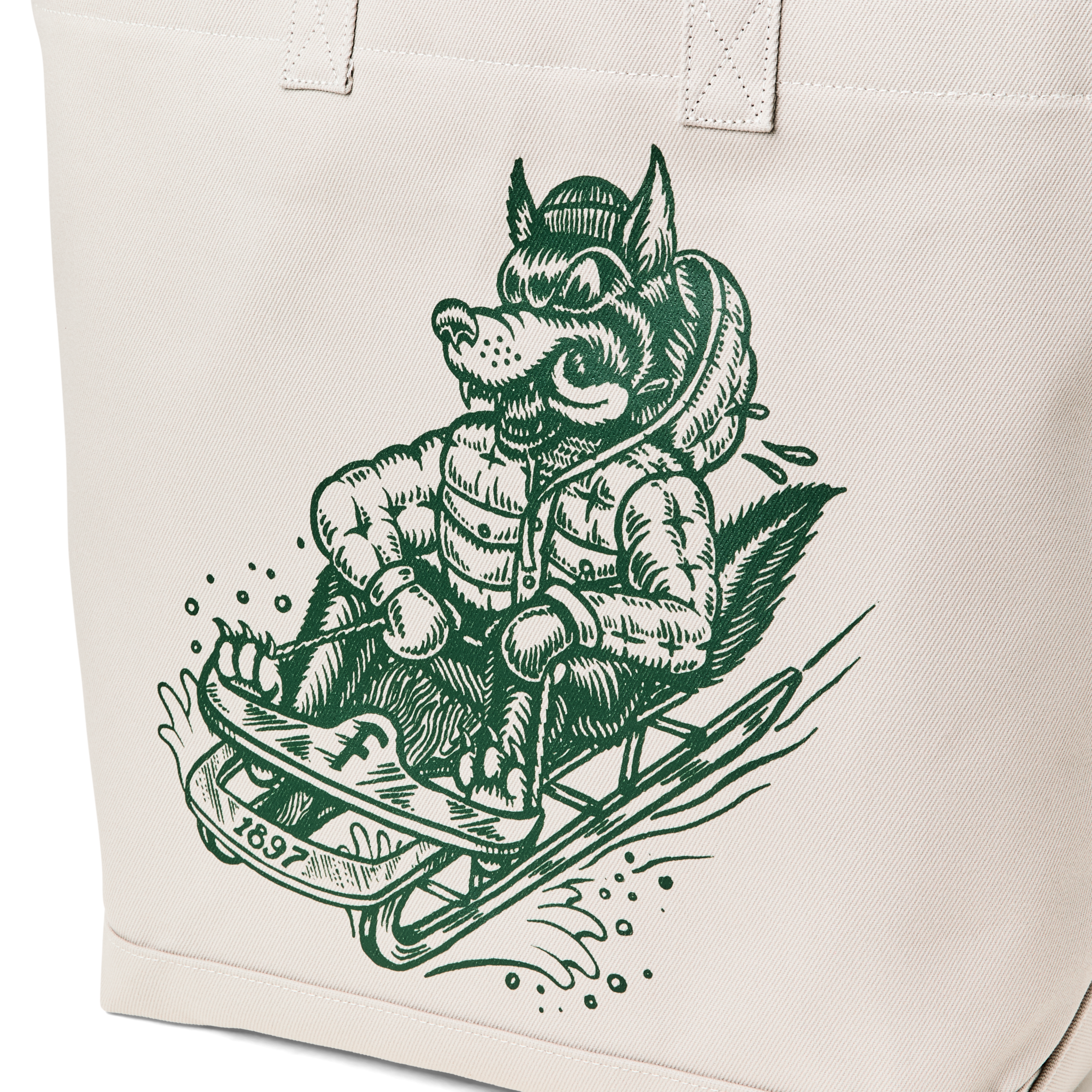 Kyler Martz Graphic Utility Tote - Twine / Wolf - Image 5