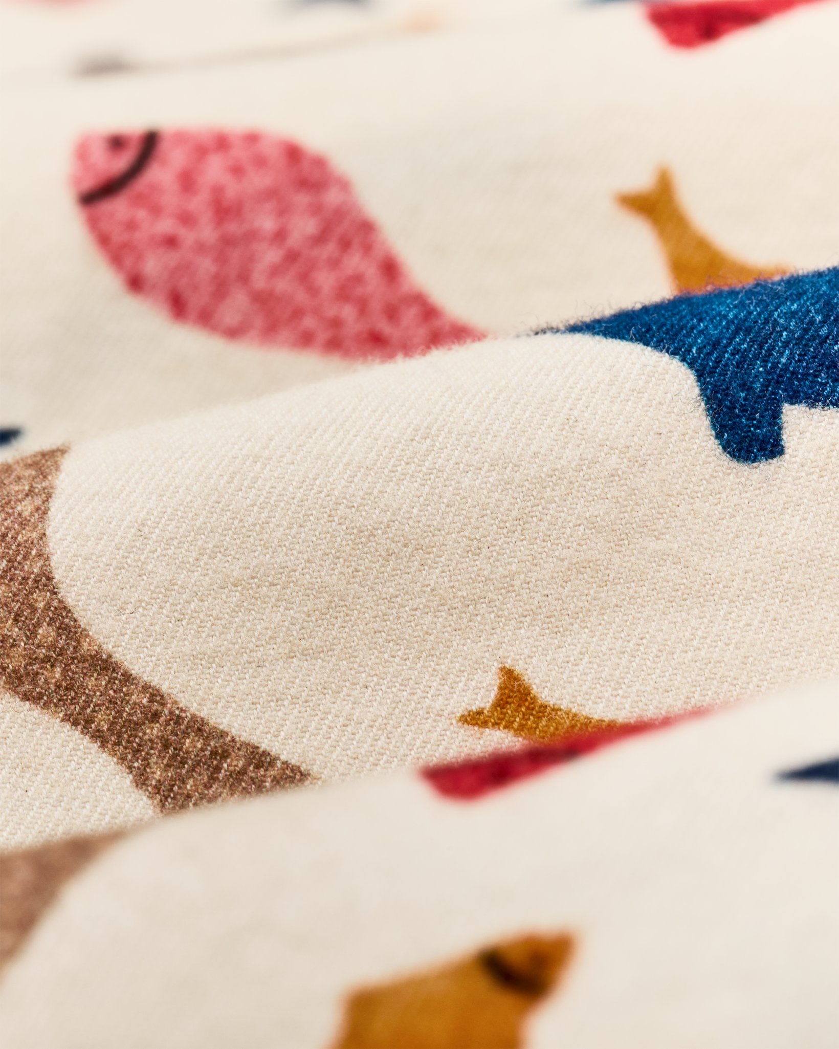 Women's Short Sleeve Camp Shirt - Natural / Whale Print - Image 5