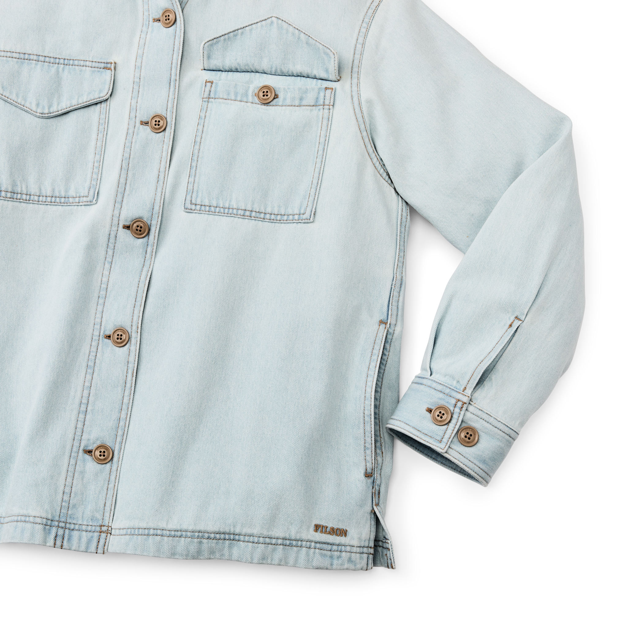 Women's 9-oz. Denim Jac-shirt - Sun Bleach - Image 3