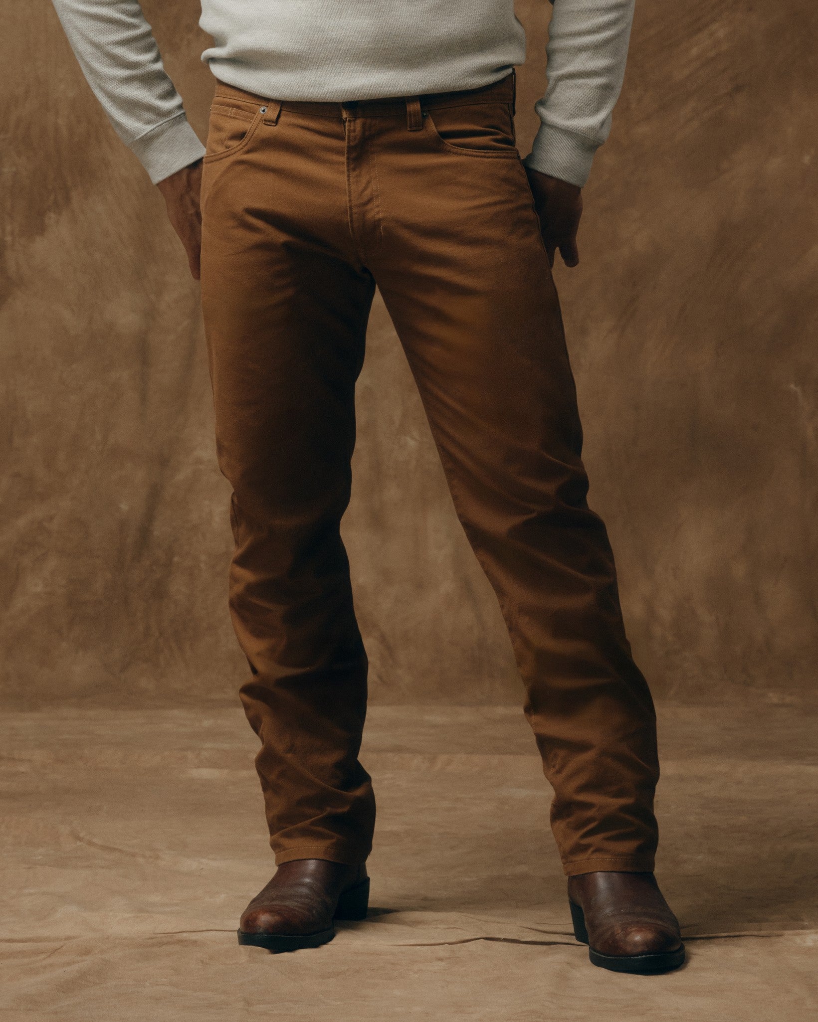 Dry Tin Cloth 5-pocket Pants - Whiskey