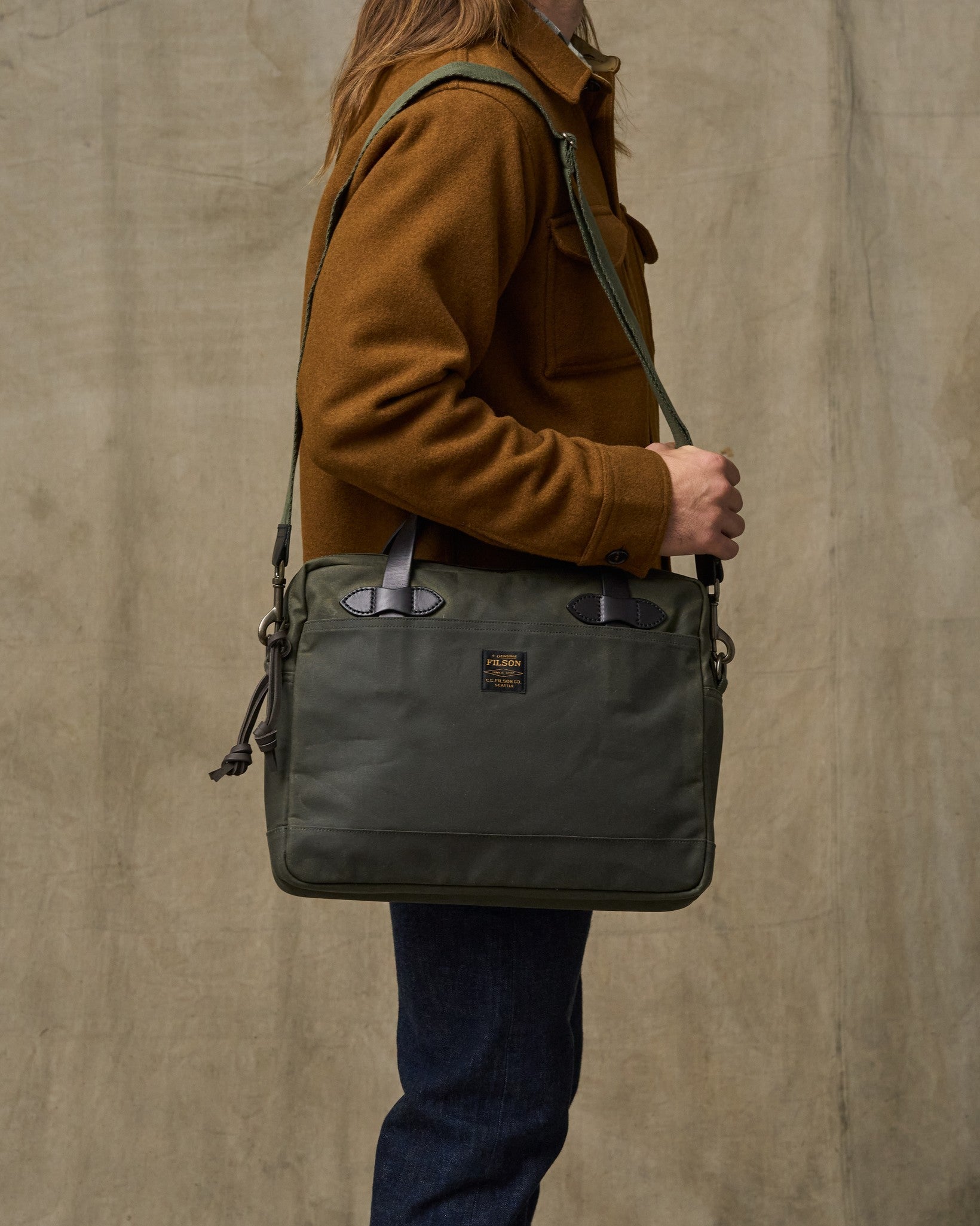 Tin Cloth Compact Briefcase - Otter Green - Image 9