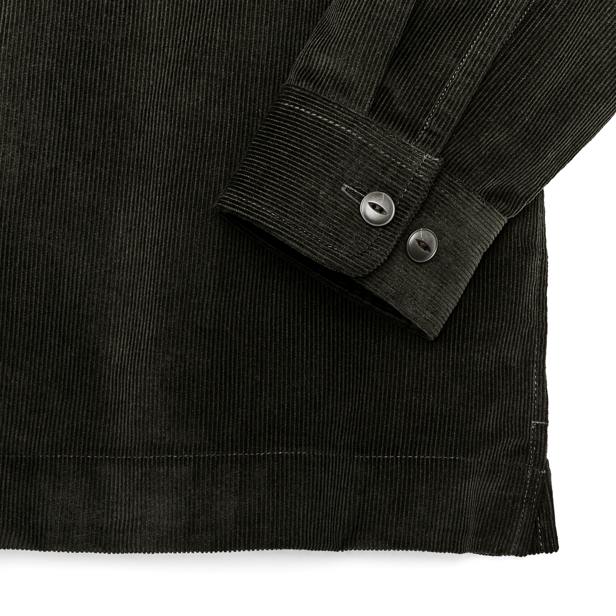 Corduroy Camp Shirt - Dark Green - Image 4