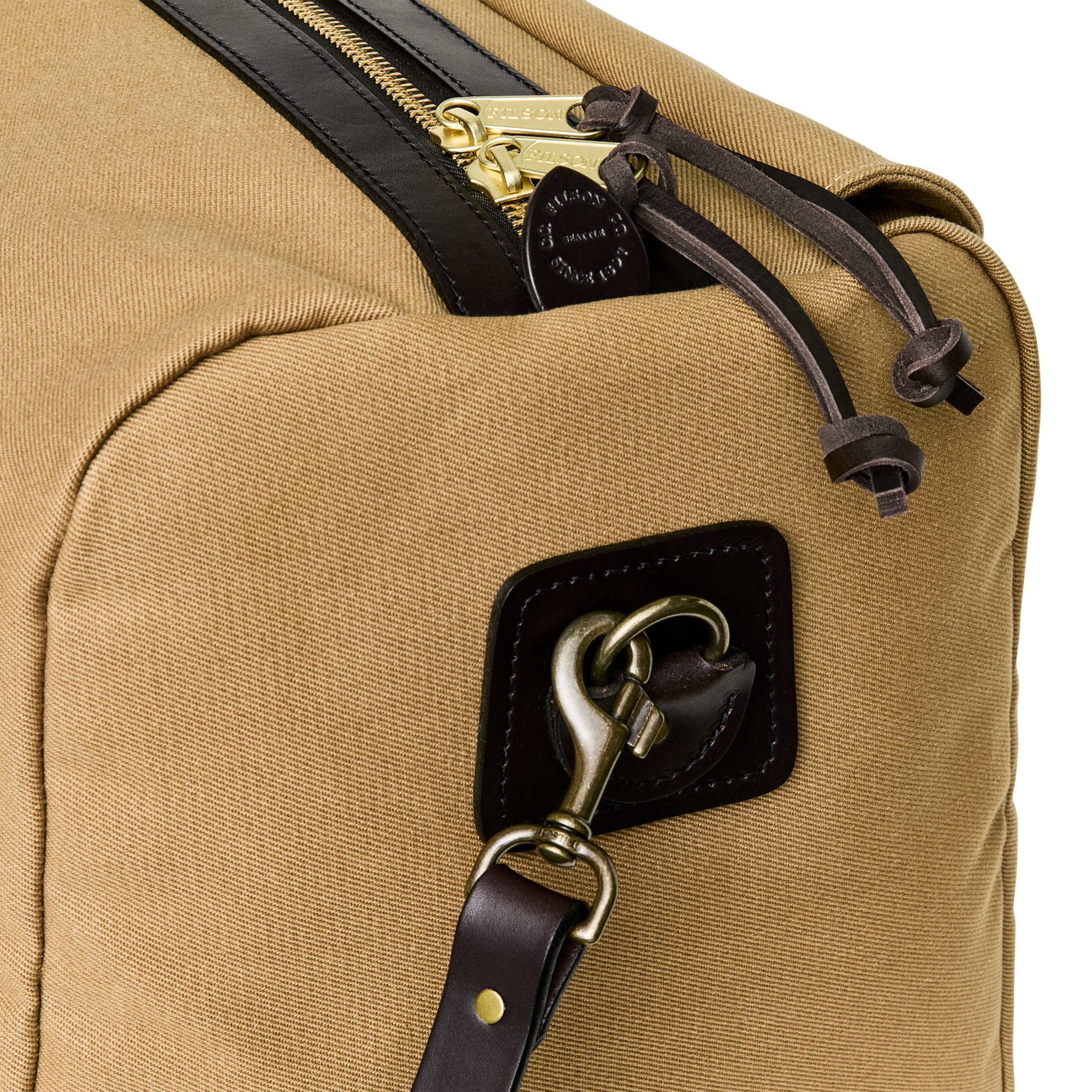 Large Rugged Twill Duffle Bag - Tan - Image 5