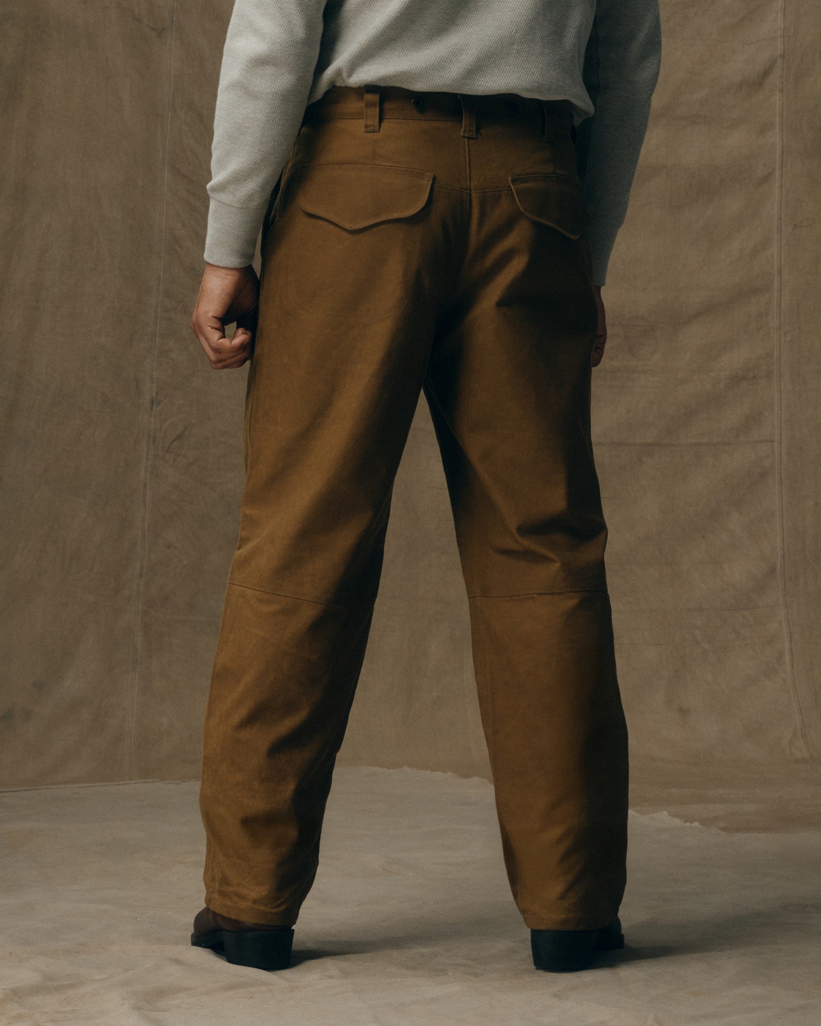 Oil Finish Double Tin Cloth Pants - Dark Tan - Image 2