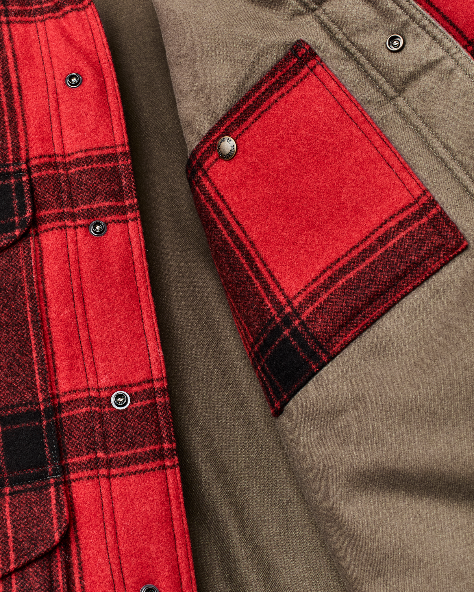 Spokane Insulated Cruiser Jacket - Red / Black Windowpane - Image 8