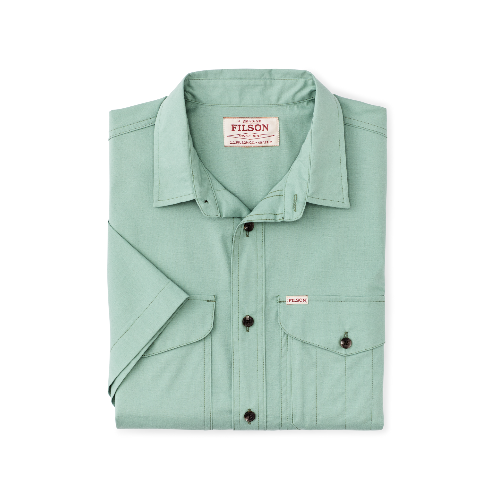 Twin Lakes Short Sleeve Sport Shirt - Granite Green - Image 3