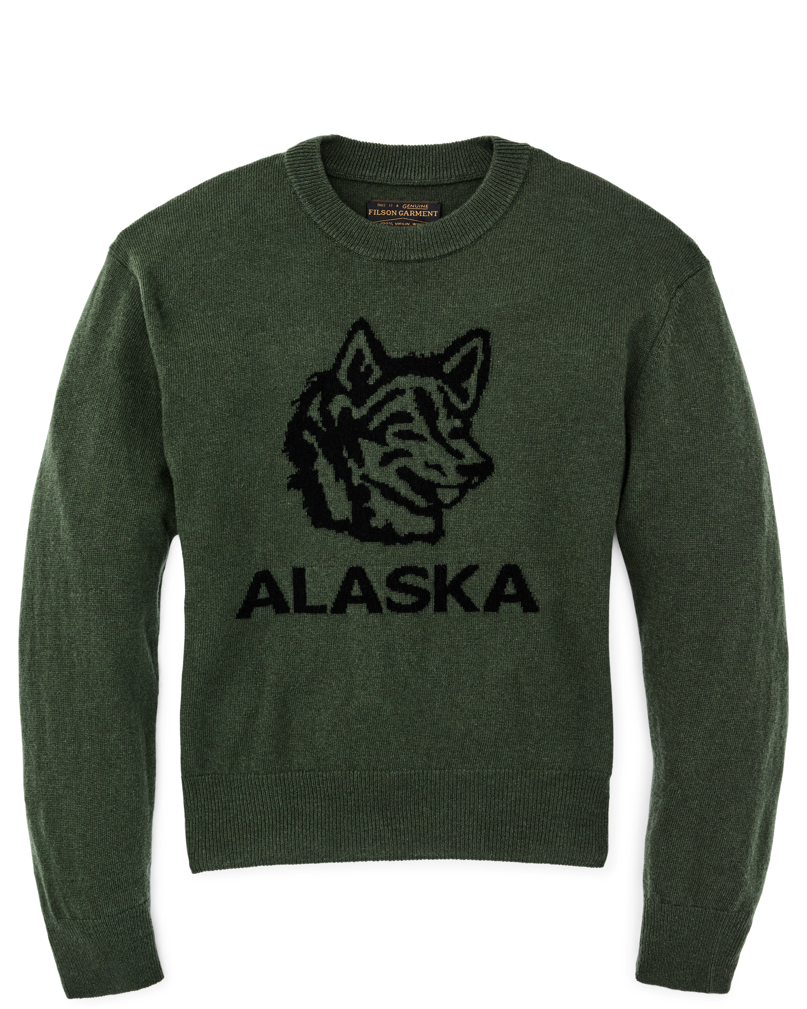 Women's Graphic Wool Sweater - Olive - Image 6