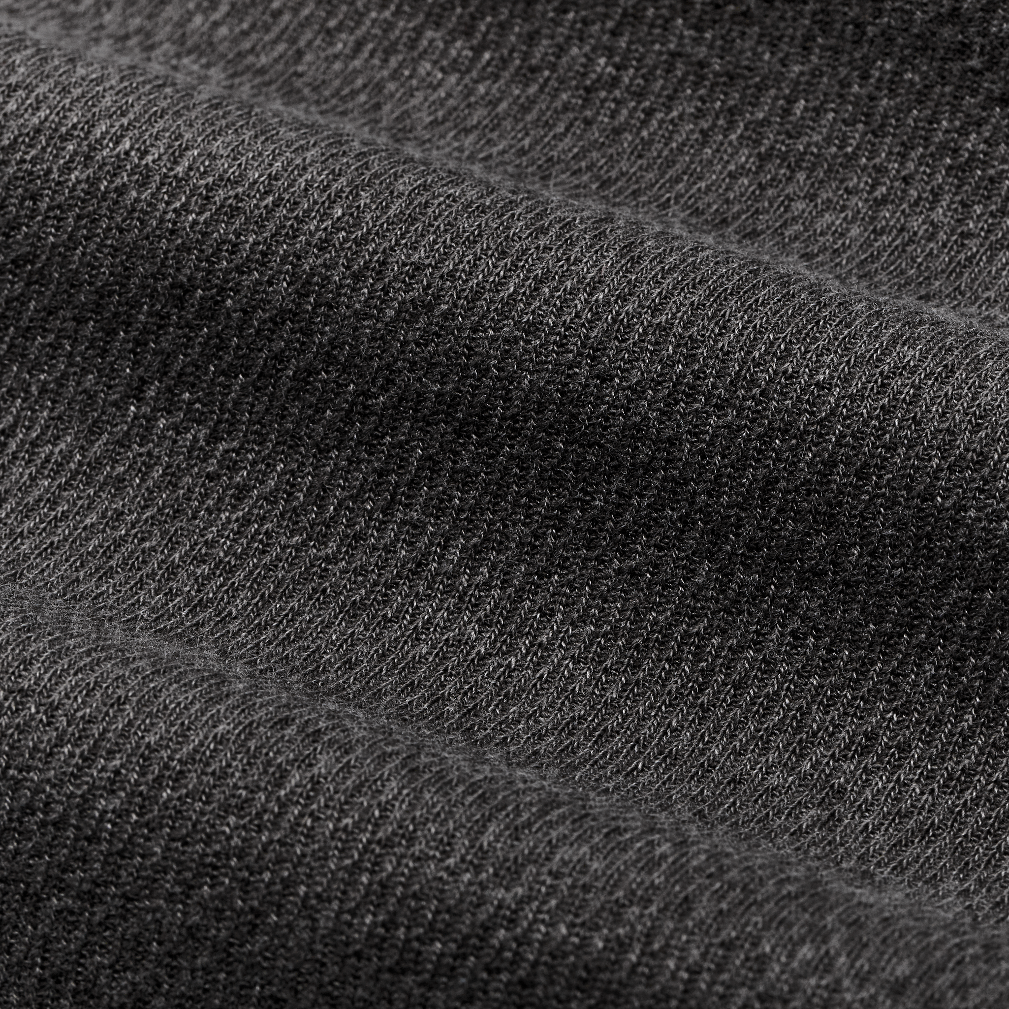 Waffle Knit Thermal Crewneck - Charcoal - Image 5