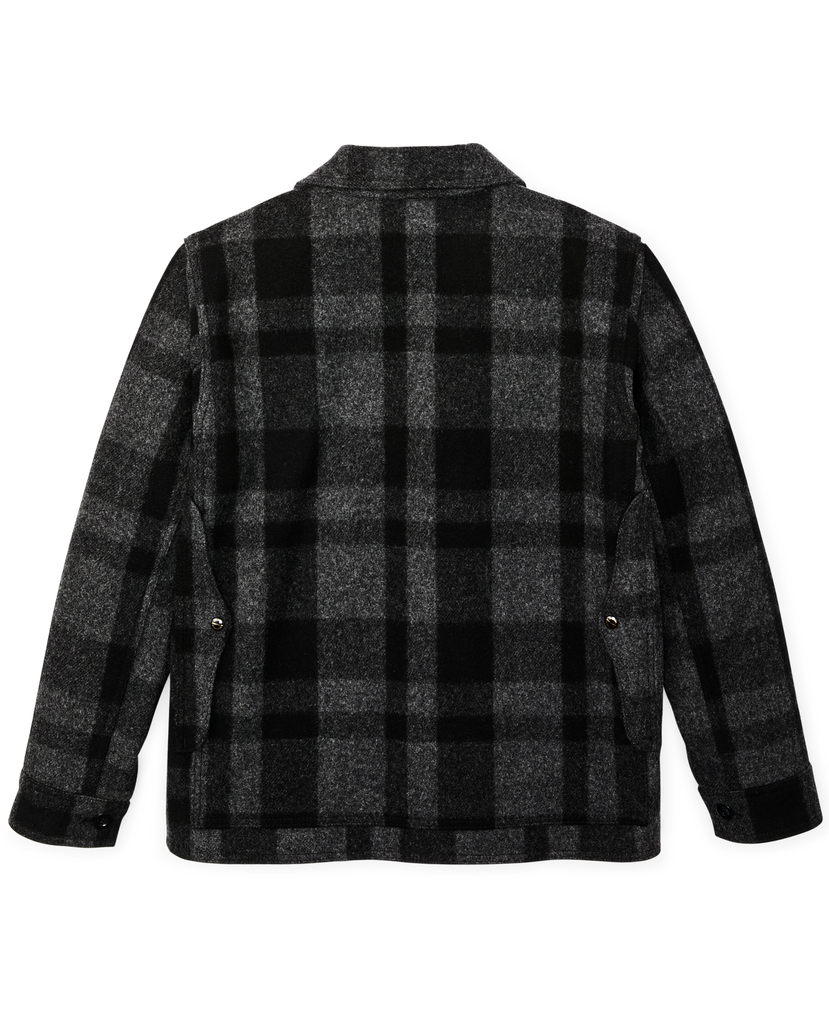 1940s Mackinaw Wool Cruiser Jacket - Charcoal / Black Heritage Plaid - Image 2