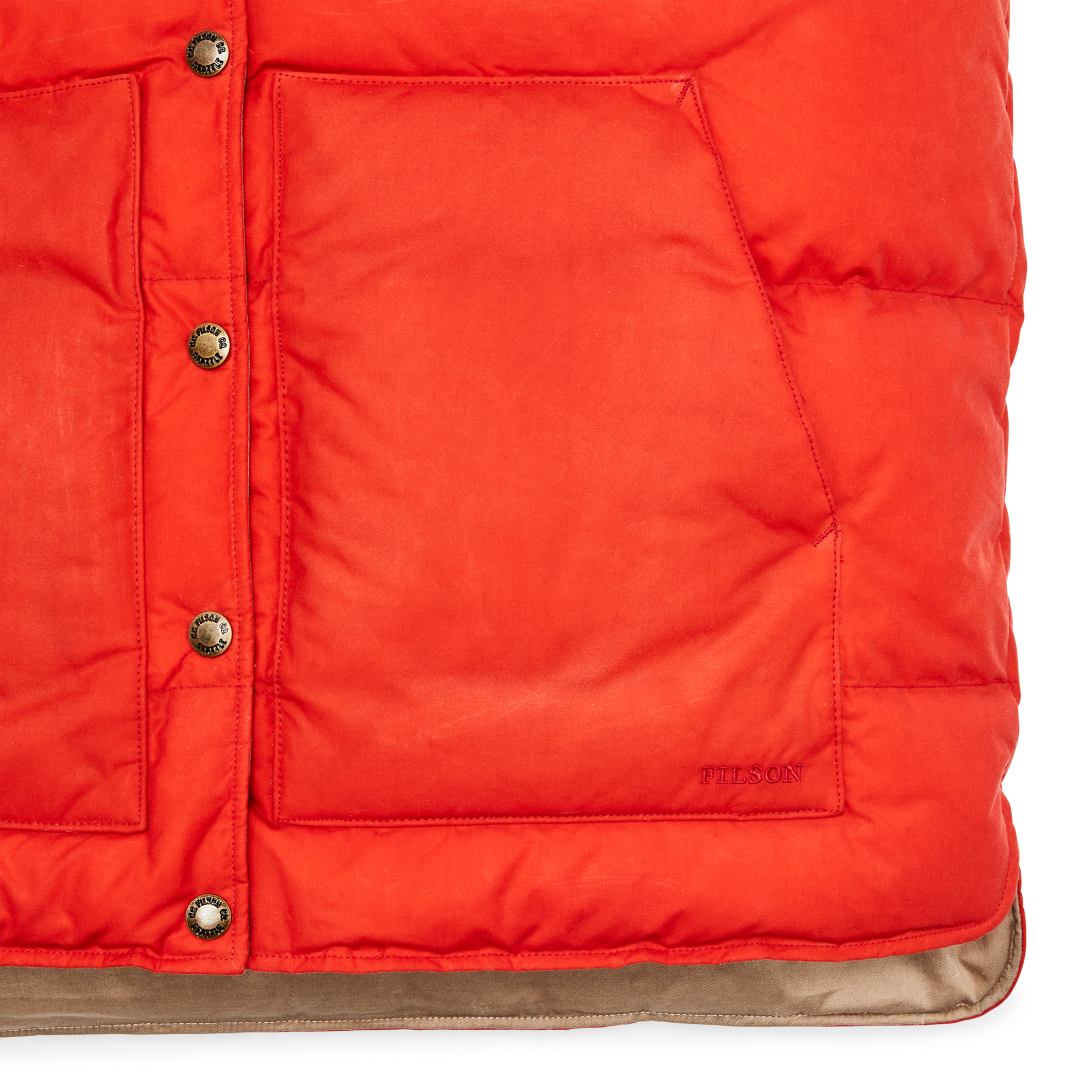Women's Waxed Down Vest - Campfire - Image 4