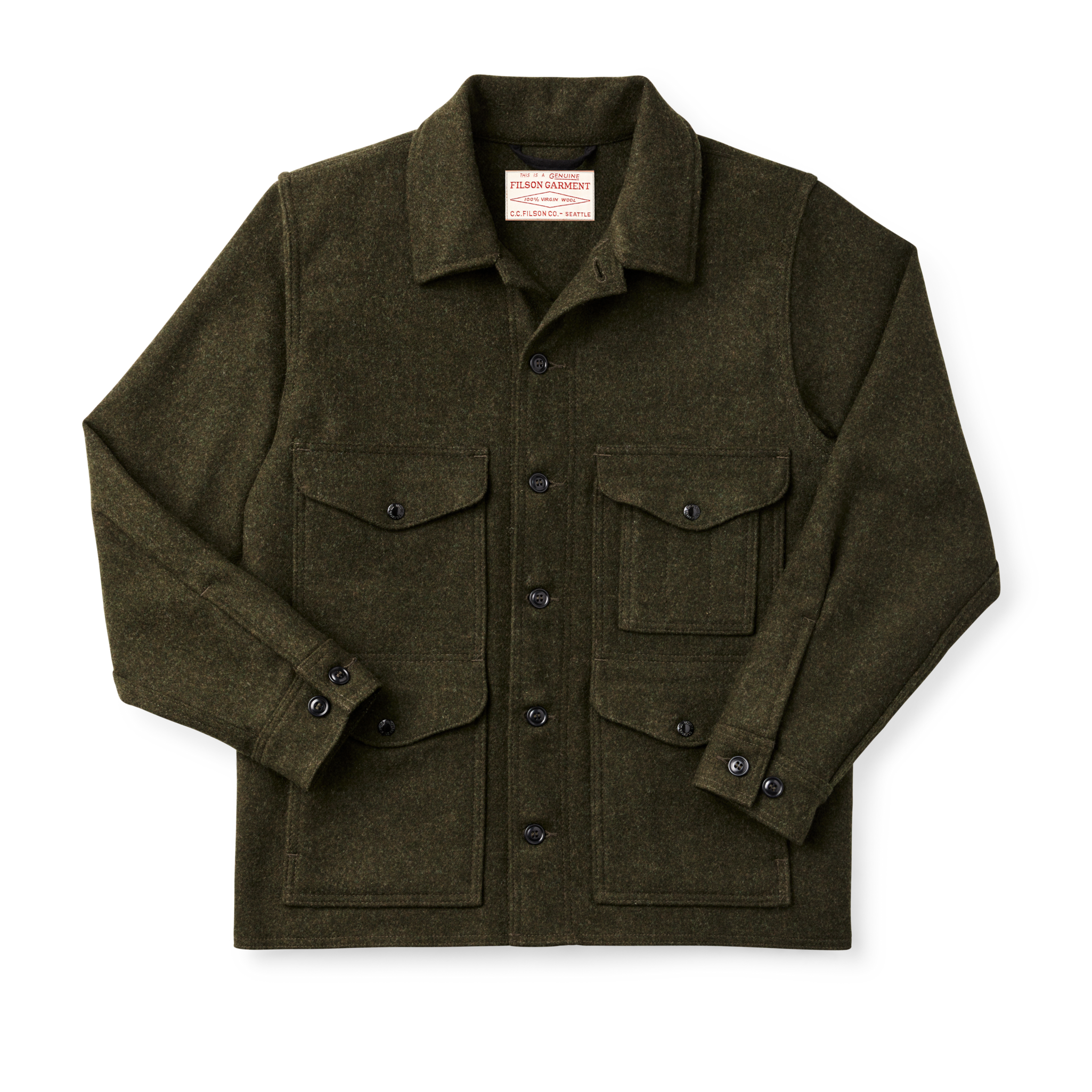Mackinaw Wool Cruiser Jacket - Forest Green - Image 3