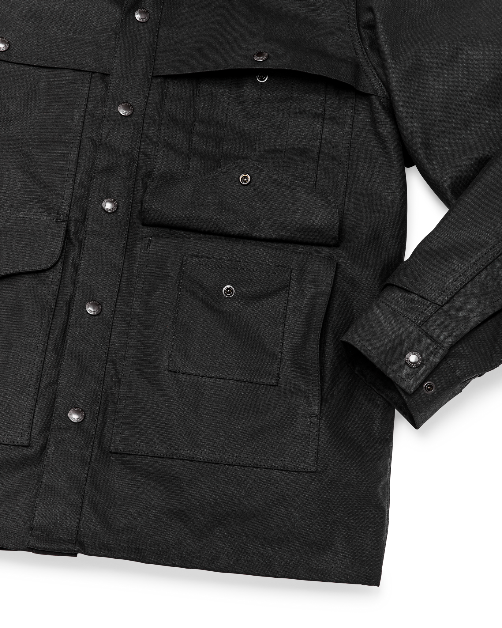 Lined Tin Cloth Cruiser Jacket - Black - Image 7
