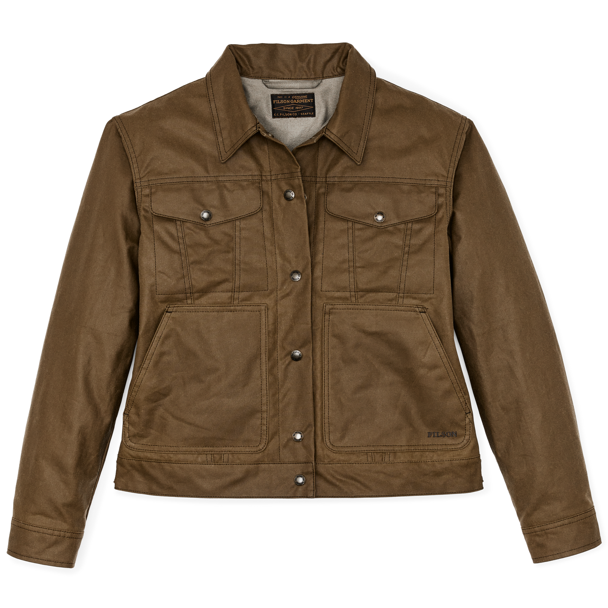 Women's Short Lined Cruiser Jacket - Dark Tan