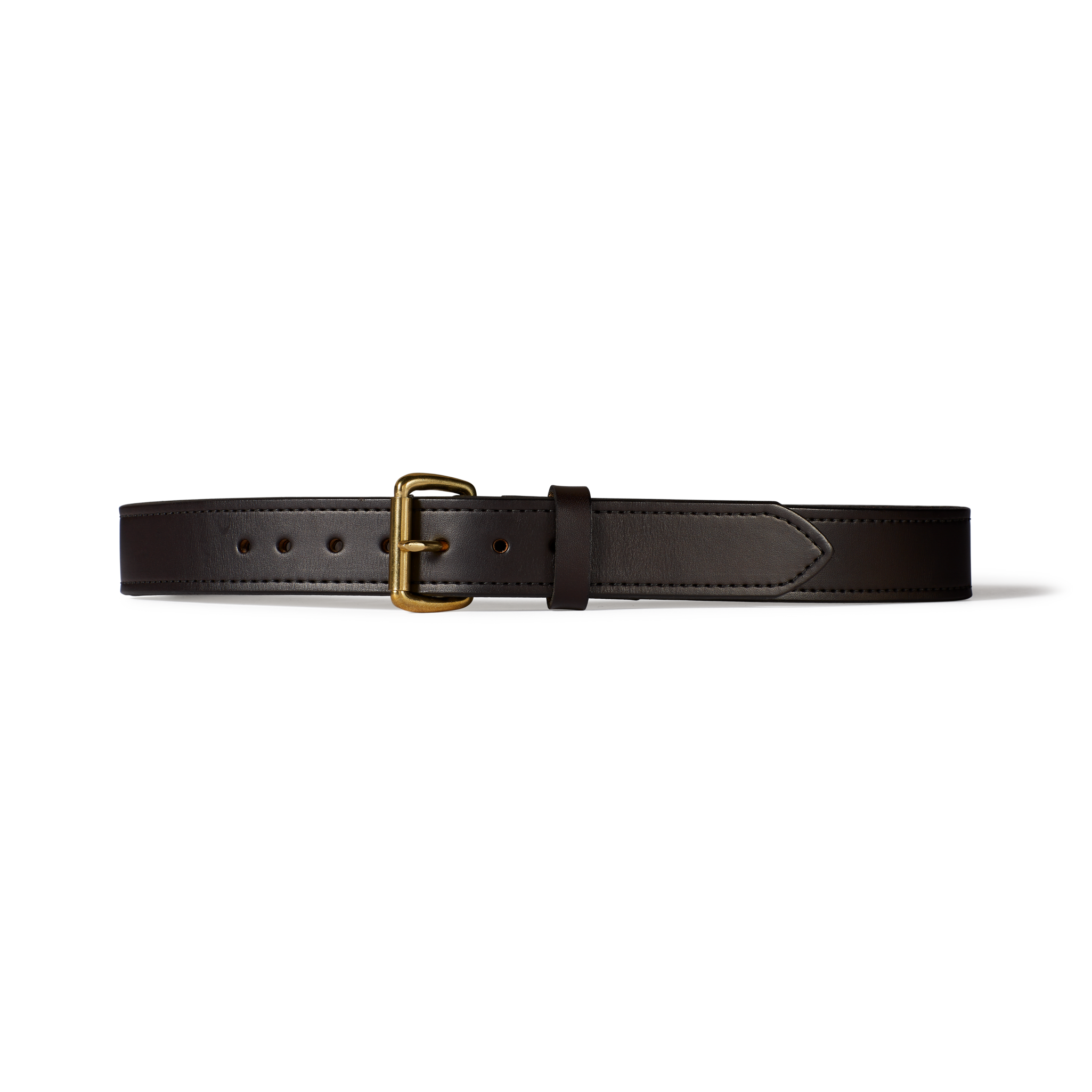 1.5" Double Bridle Leather Belt - Brown Leather