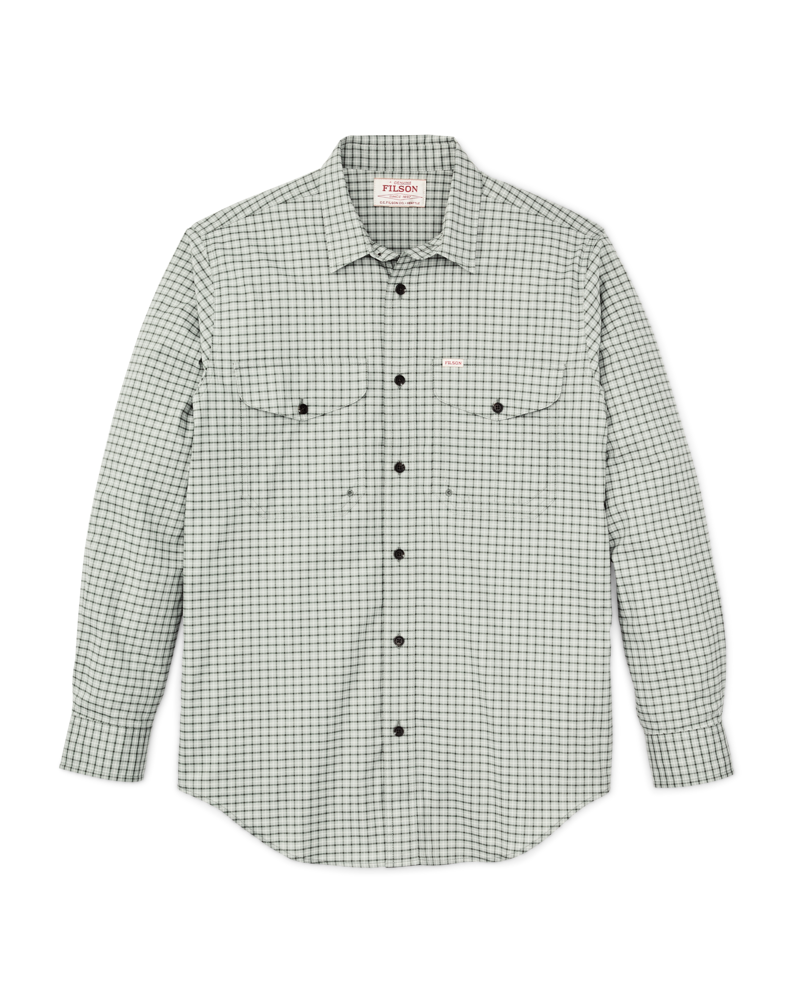Twin Lakes Sport Shirt - Gray / Olive Check