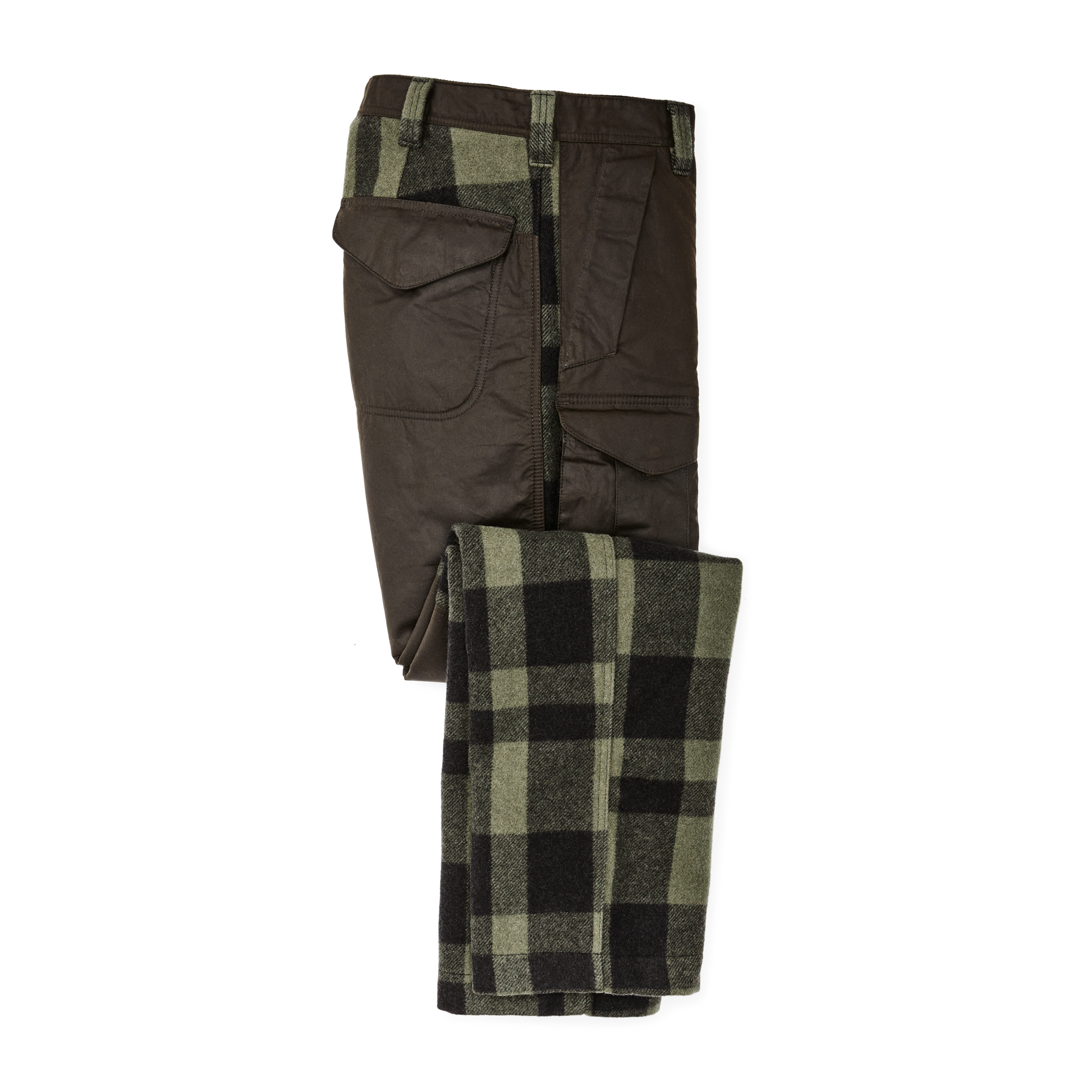 Mackinaw Wool Hunting Pants - Otter Green / Black Heritage Plaid X - Image 6