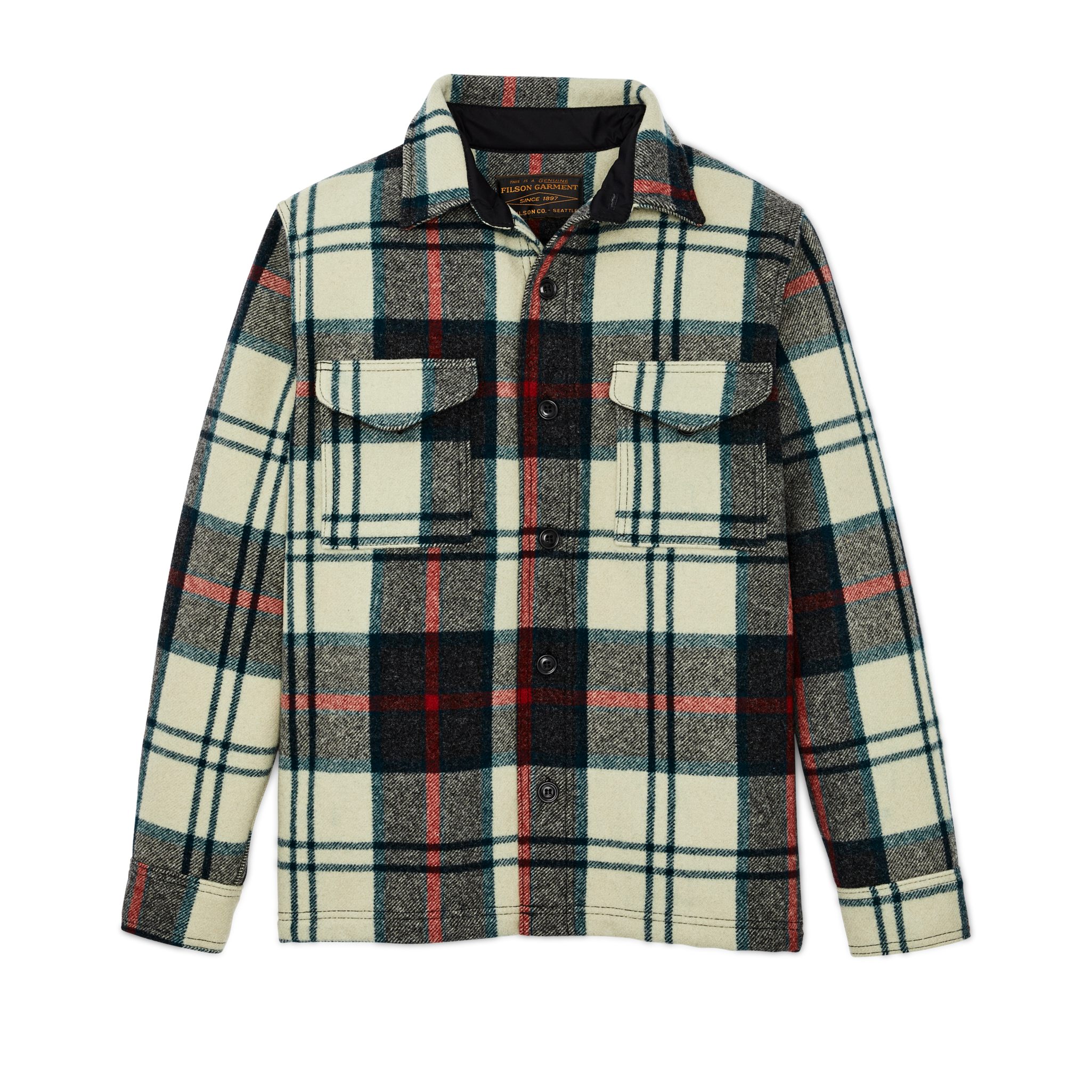 Mackinaw Wool Jac-shirt - Cream / Multi Plaid