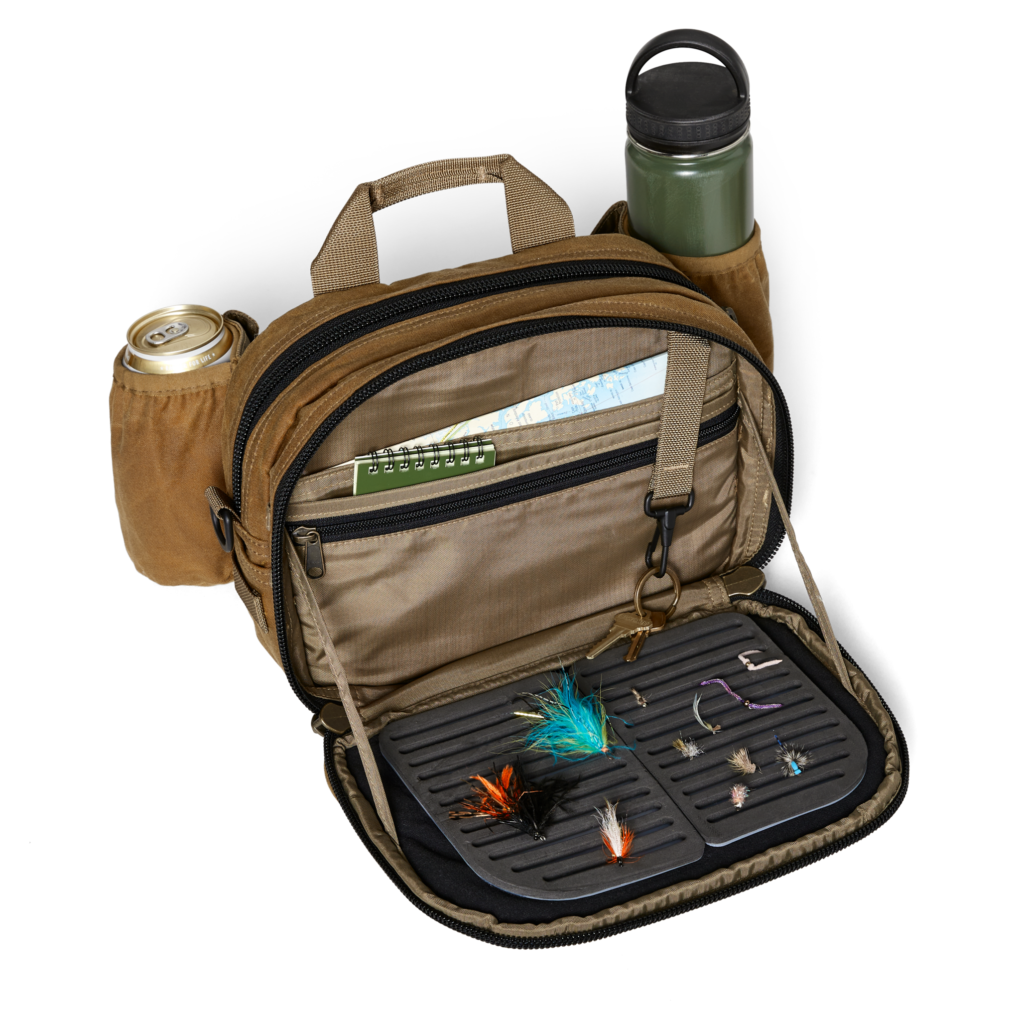 Tin Cloth Fishing Pack - Dark Tan - Image 5