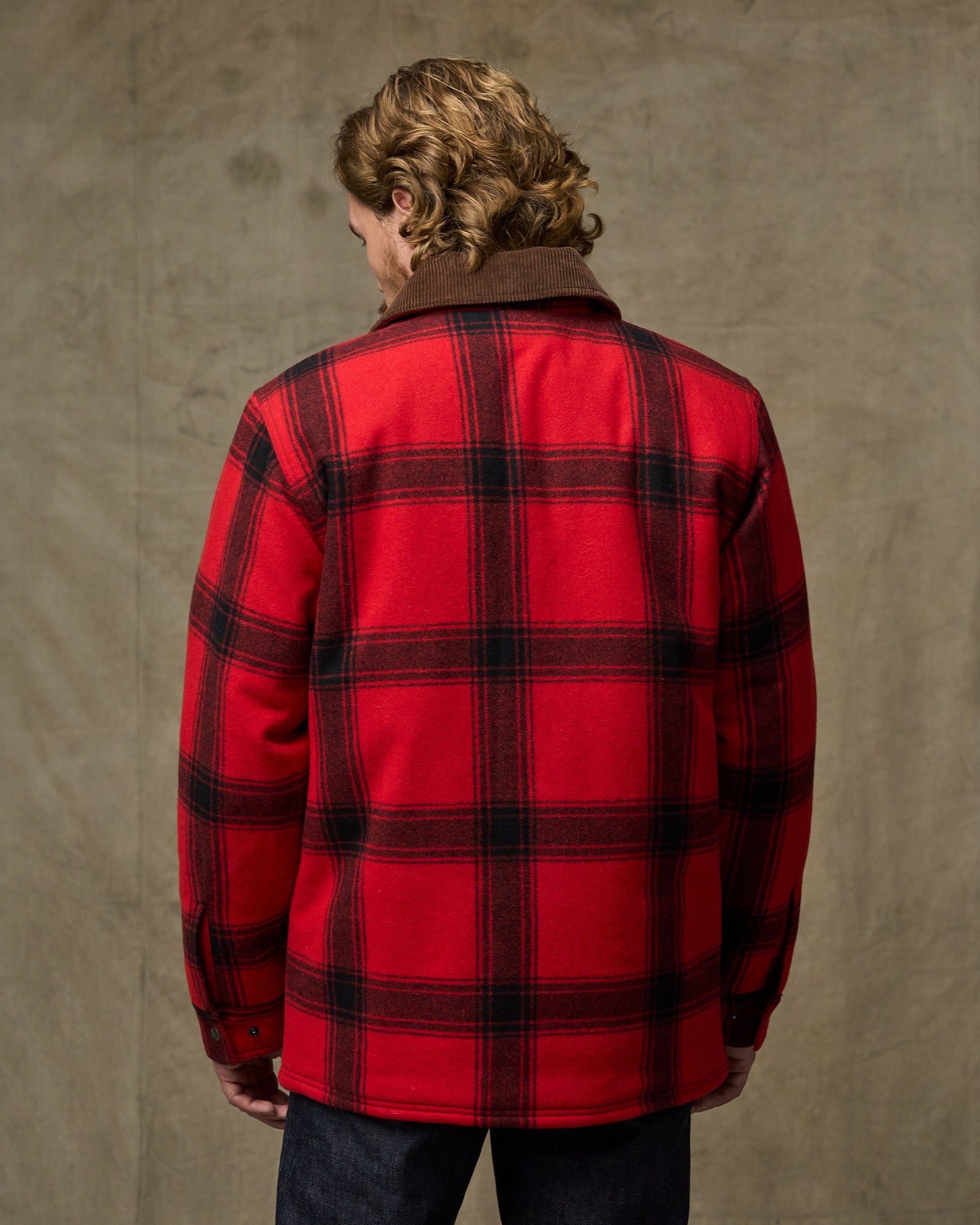 Spokane Insulated Cruiser Jacket - Red / Black Windowpane - Image 2