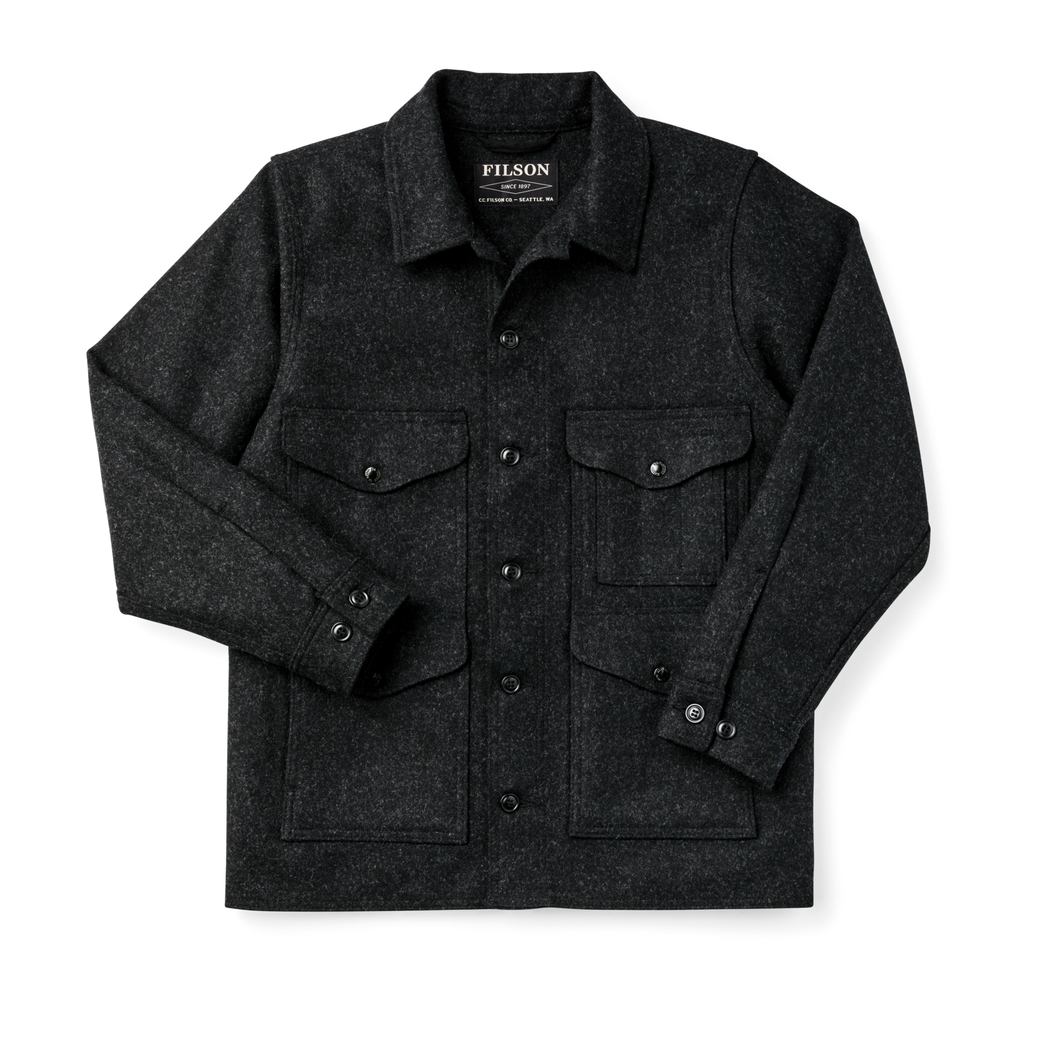 Mackinaw Wool Cruiser Jacket - Charcoal - Image 5