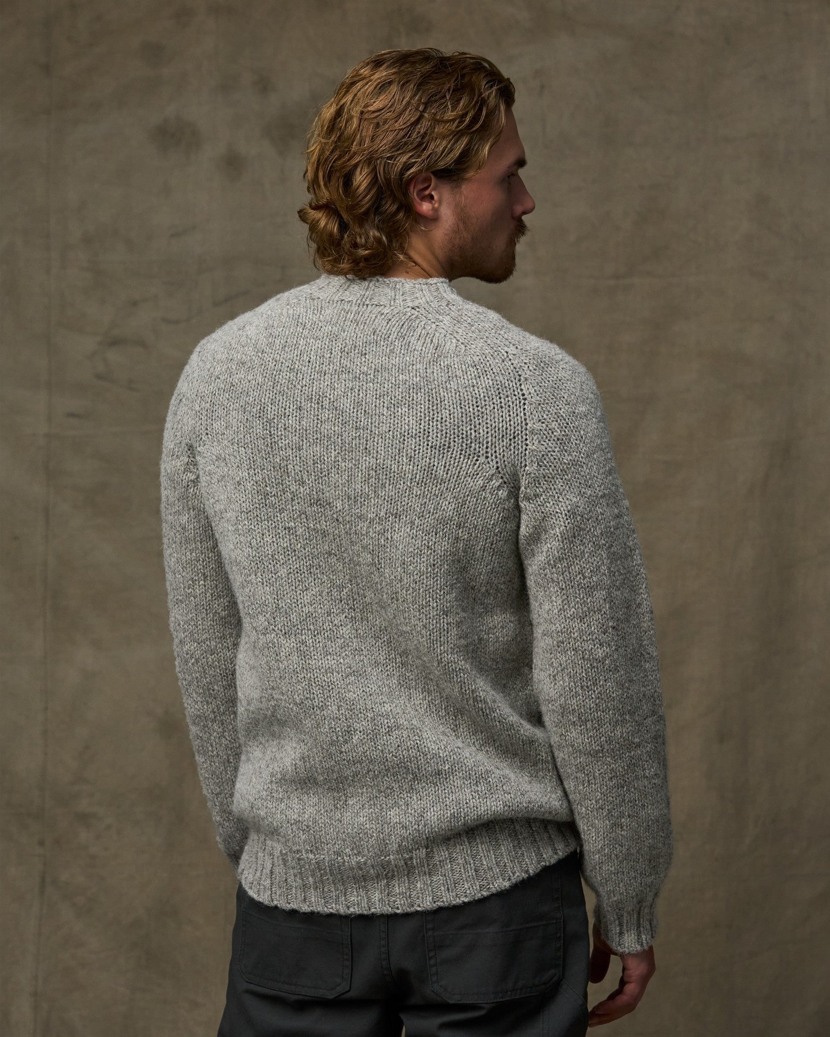 Heritage 3-gauge Wool Sweater - Oat Heather - Image 2