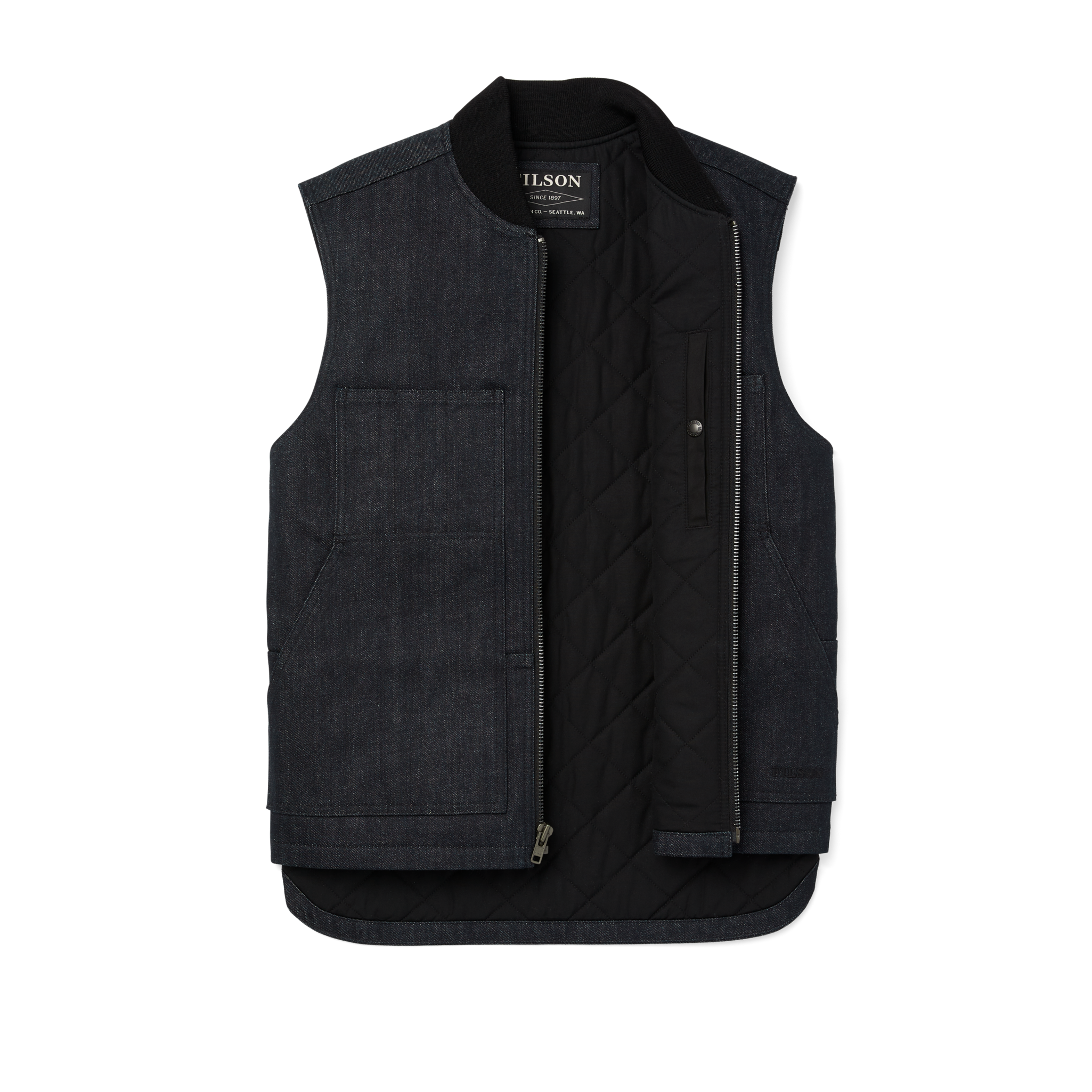 Denim Insulated Work Vest - Raw Indigo - Image 3