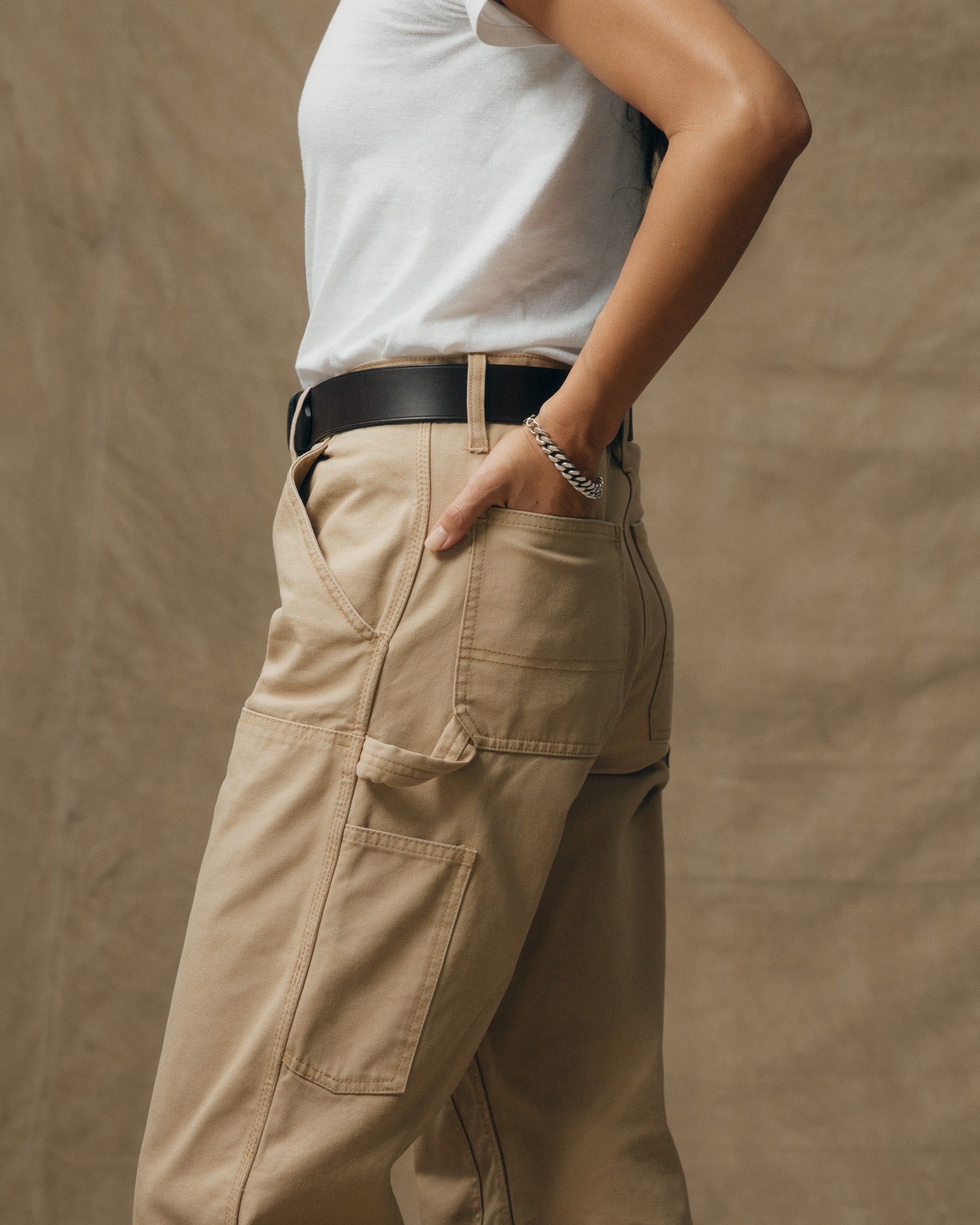 Women's Canvas Work Pants - Natural - Image 5