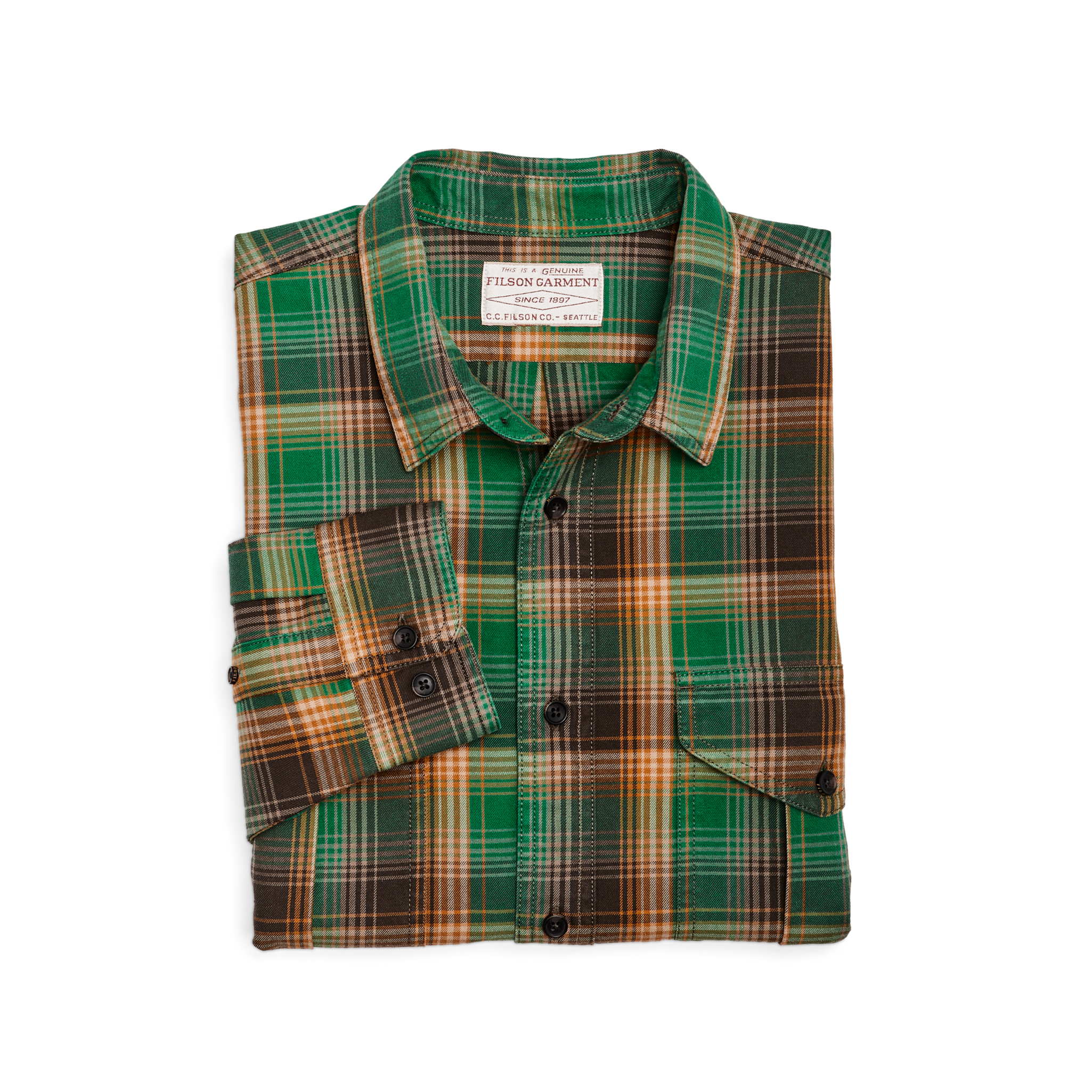 Lightweight Alaskan Guide Shirt - Yellow / Green / Gray Plaid - Image 5
