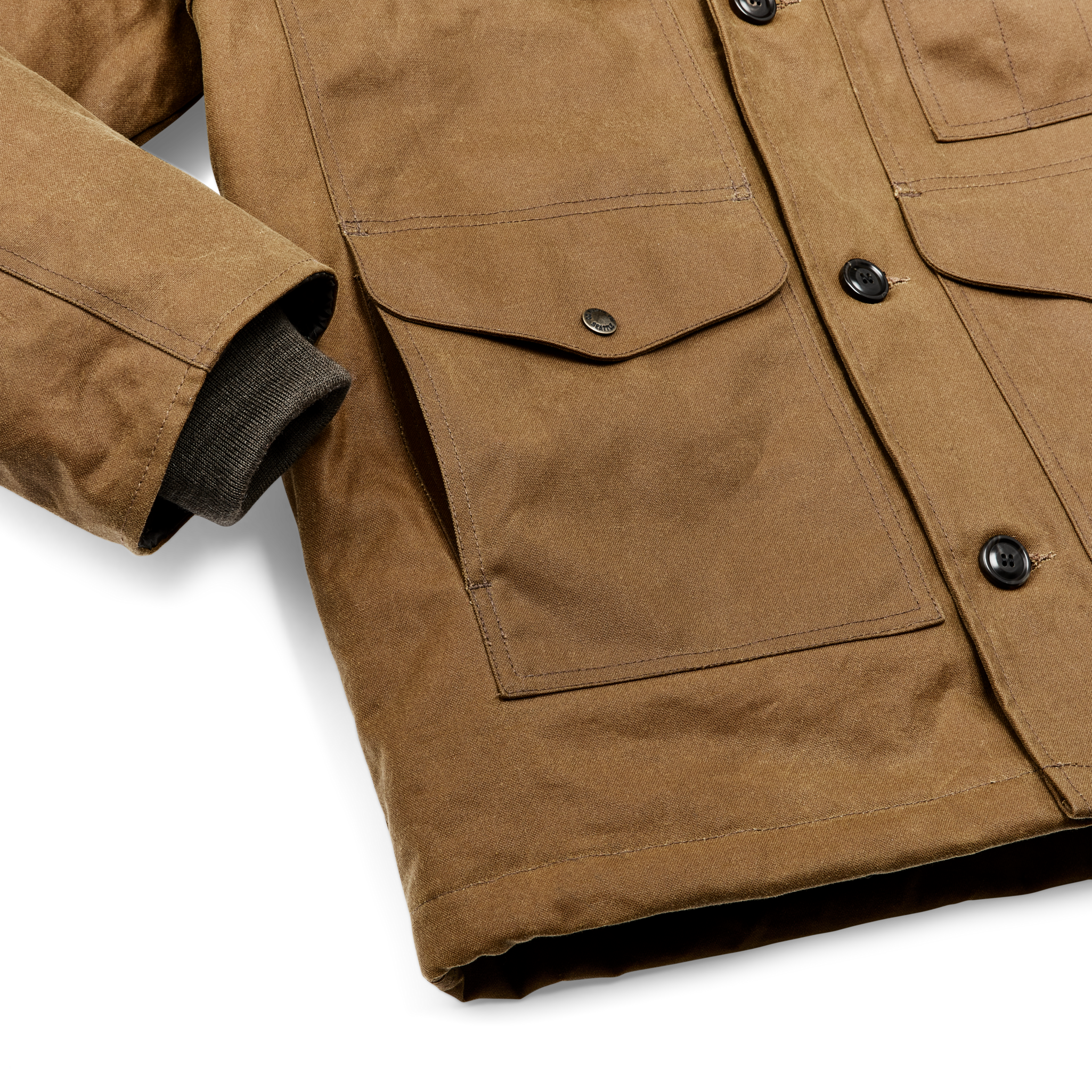 Tin Cloth Insulated Packer Coat - Dark Tan - Image 6