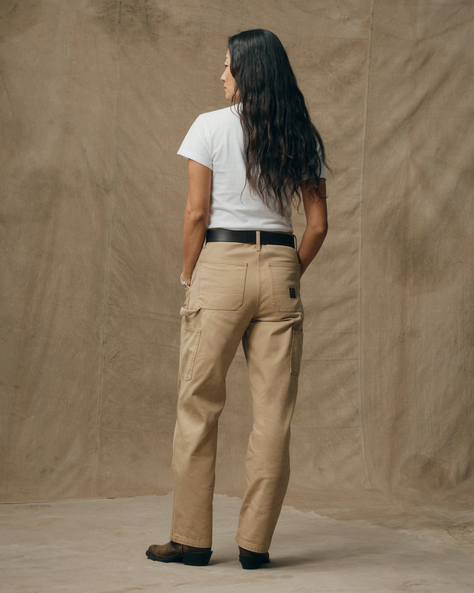 Women's Canvas Work Pants - Natural - Image 2