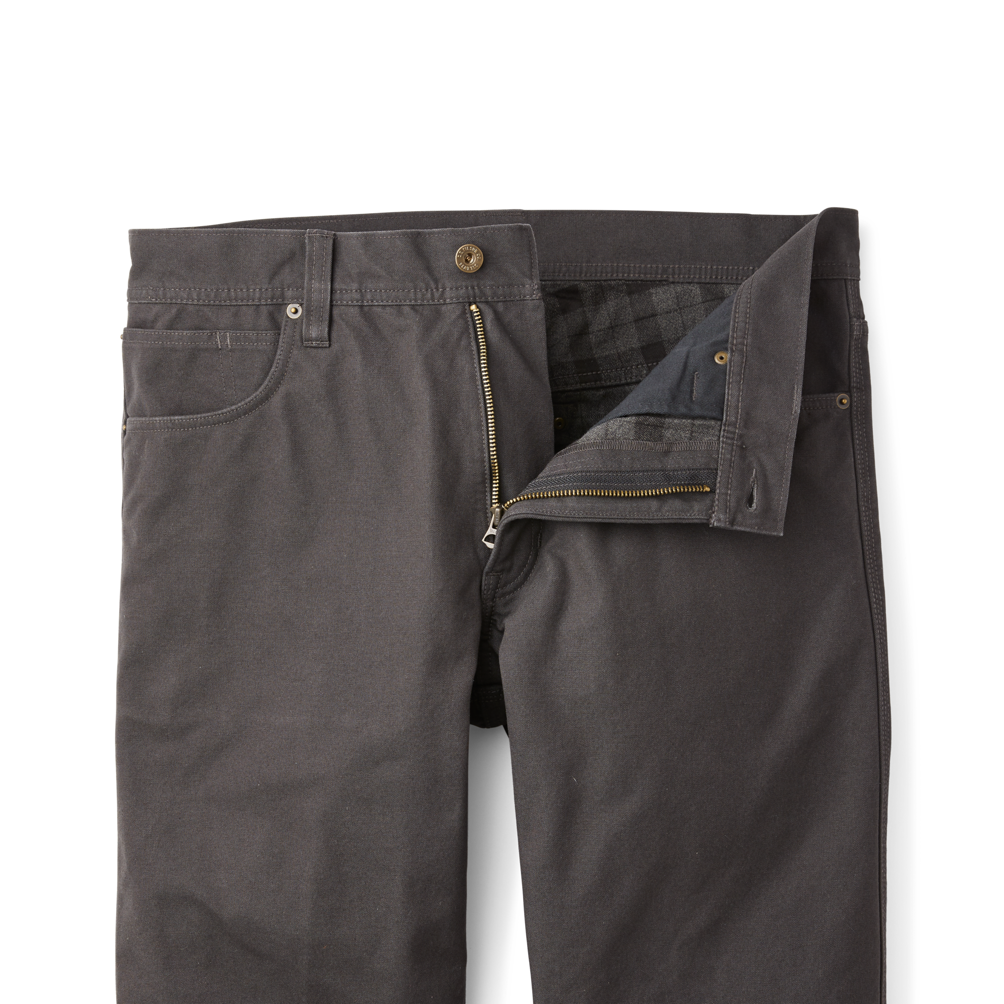 Flannel-lined Dry Tin Cloth Pants - Raven W/charcoal/black - Image 4