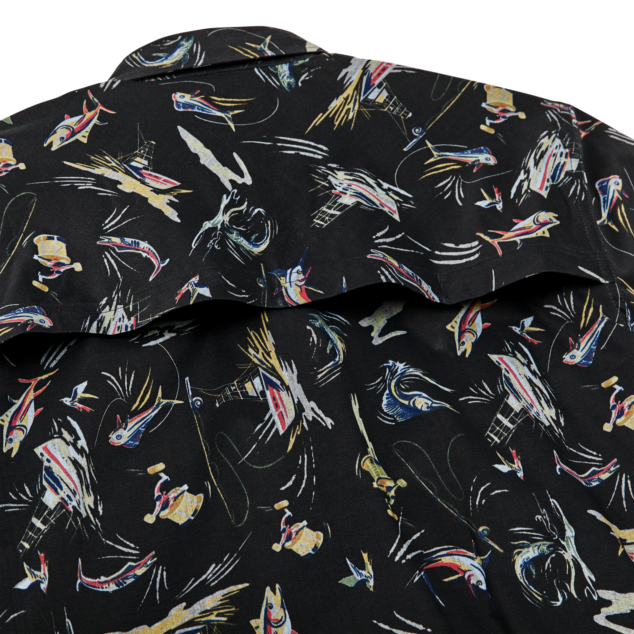 Twin Lakes Short Sleeve Sport Shirt - Offshore Catch Print - Image 6