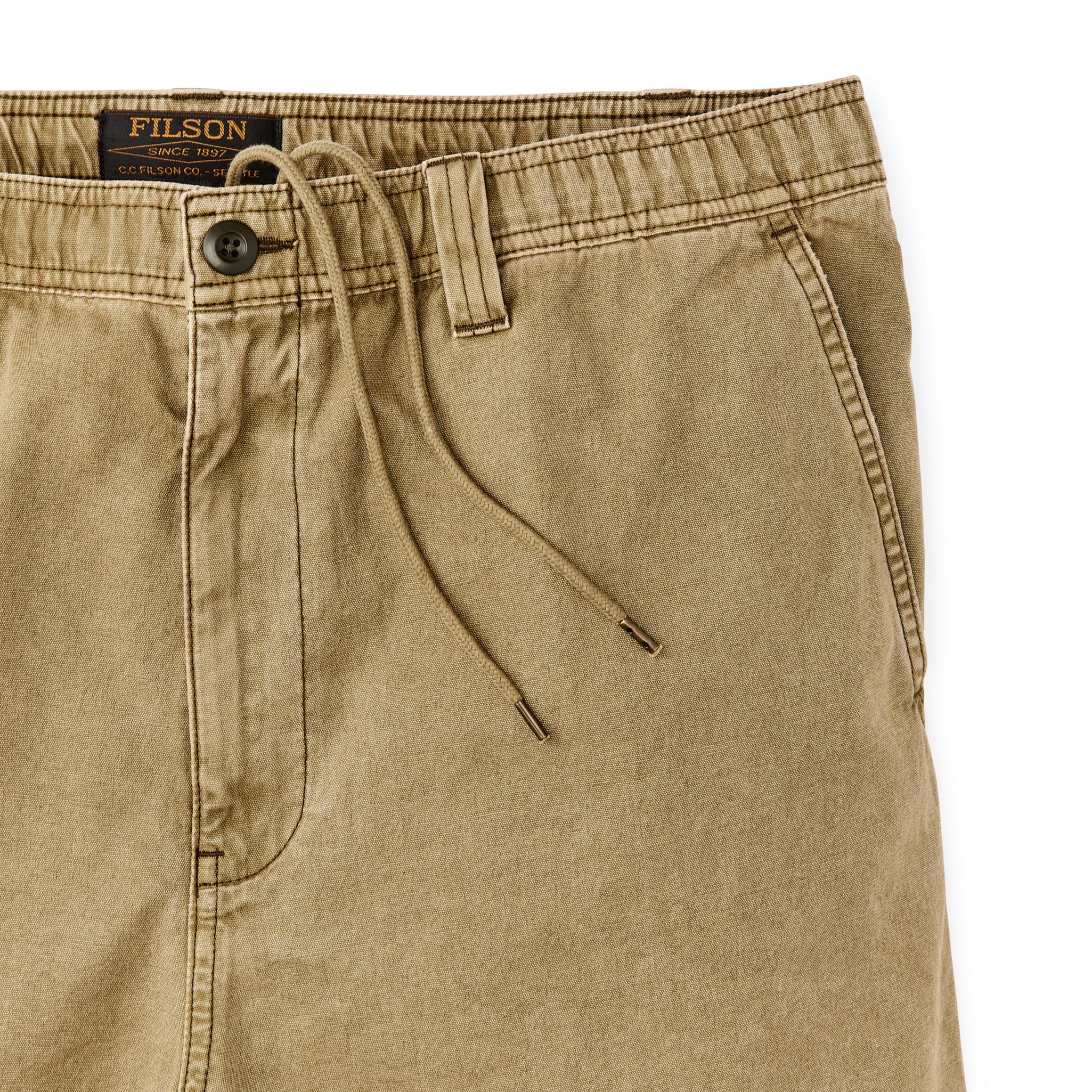 Oakville Canvas Shorts - Slate Olive - Image 4