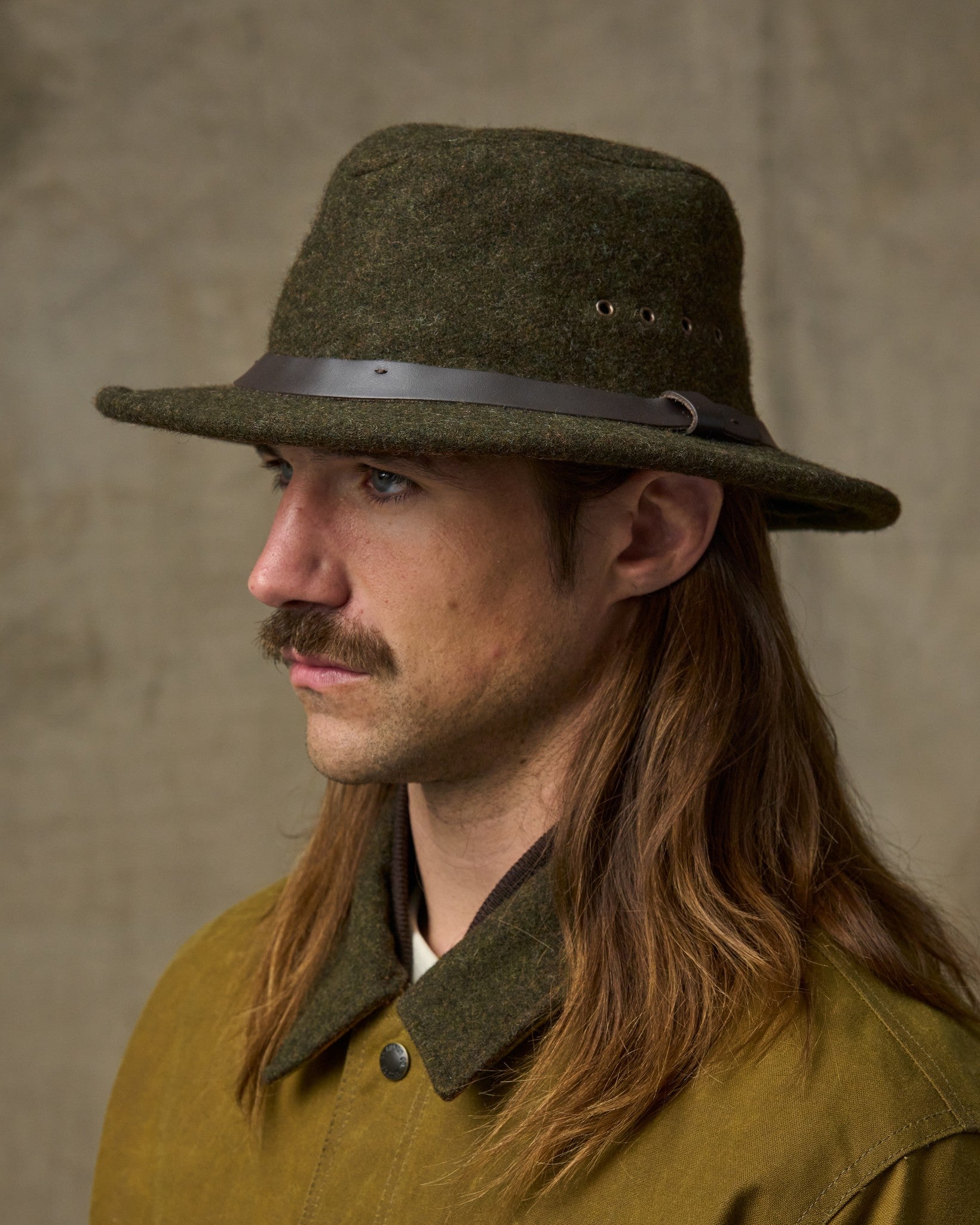 Wool Packer Hat - Forest Green - Image 3