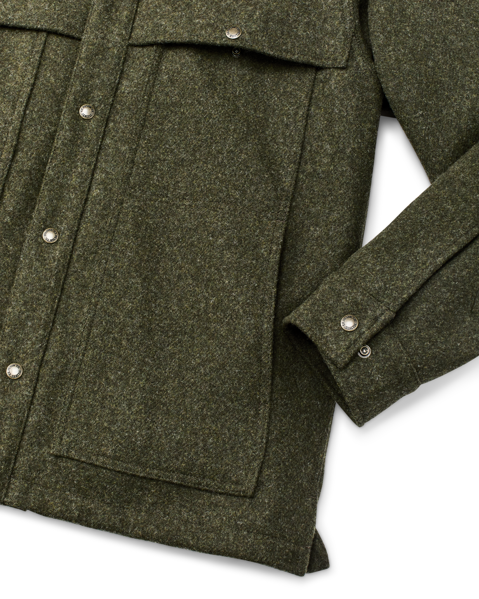Mackinaw Wool Cape Coat - Forest Green - Image 3