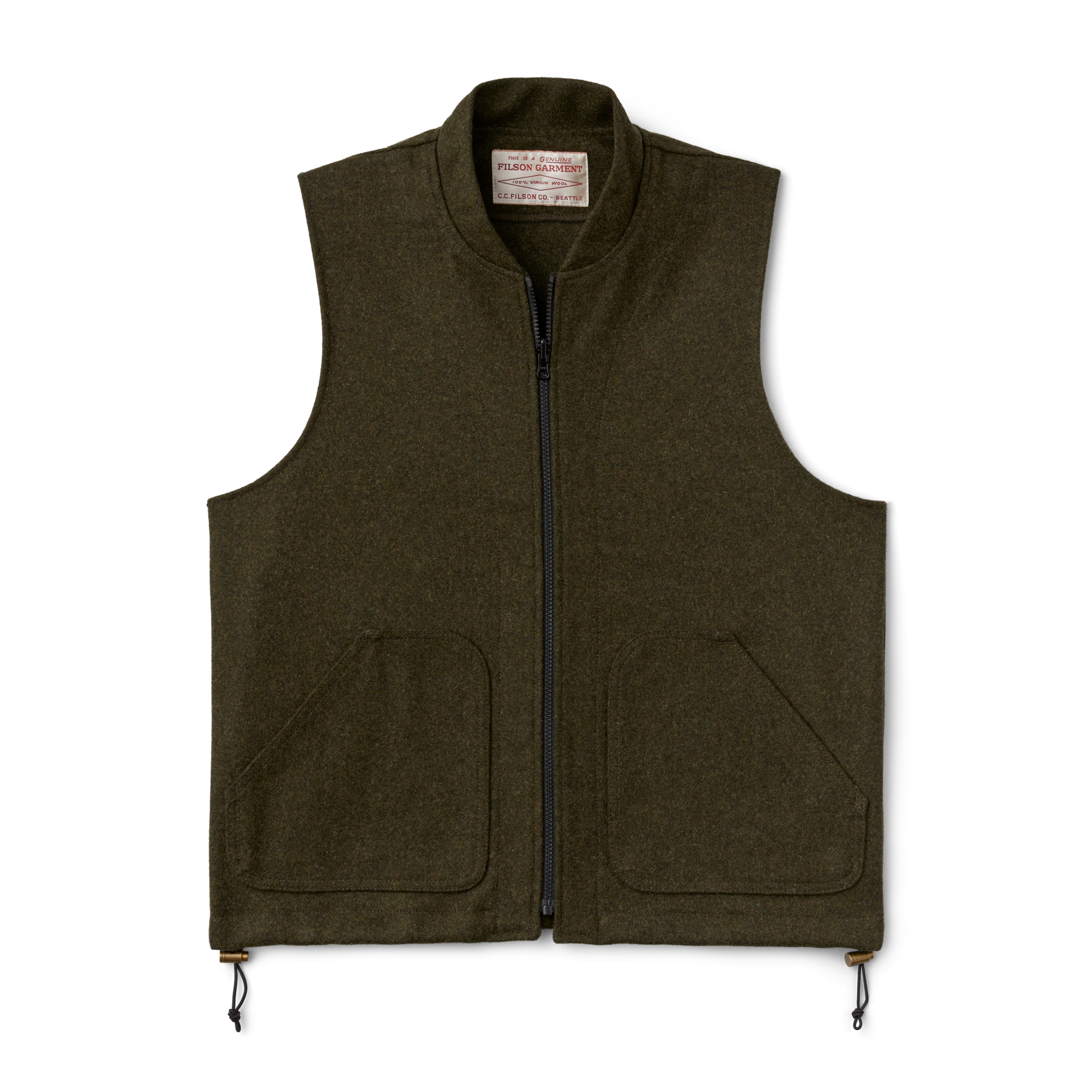 Mackinaw Wool Vest Liner - Forest Green