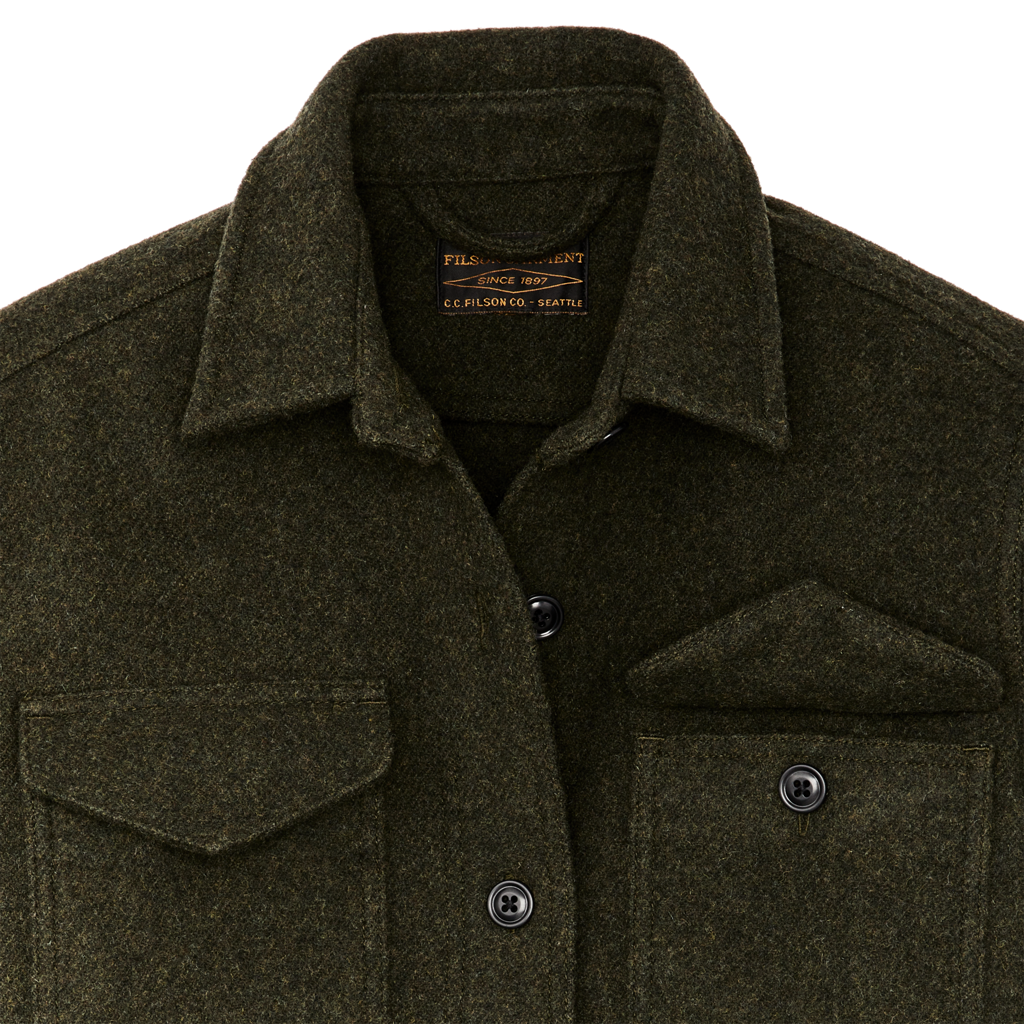 Women's Seattle Wool Jac-shirt - Forest Green - Image 3