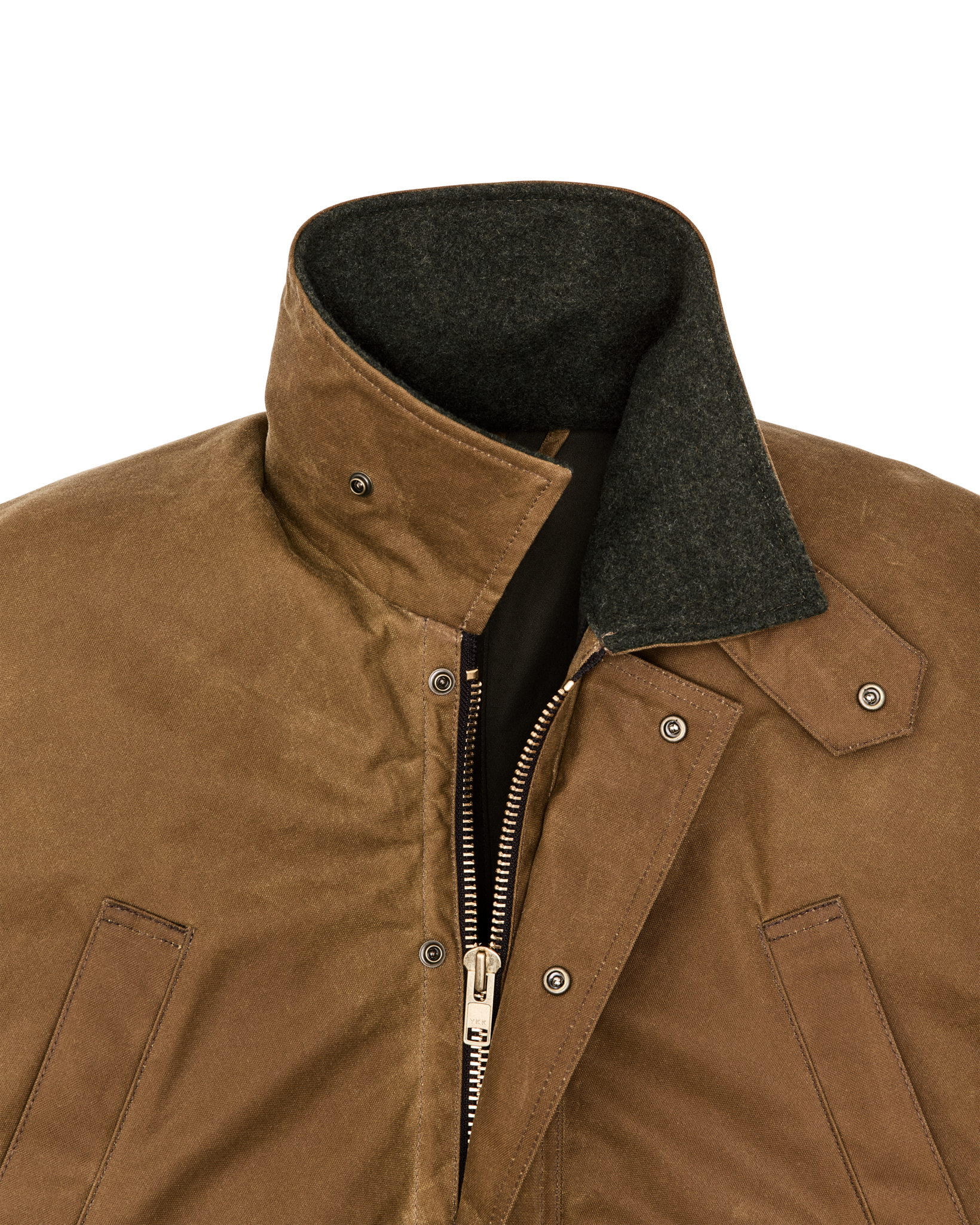 Lined Tin Cloth Field Jacket - Dark Tan - Image 10