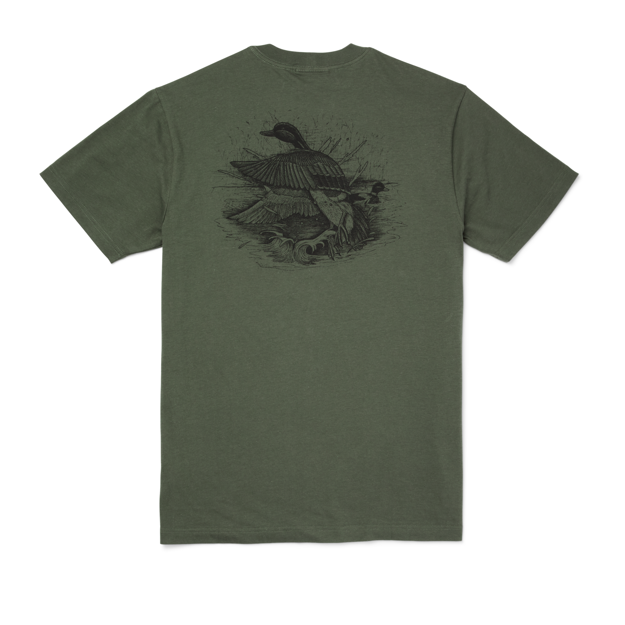 Ducks Unlimited Ranger Graphic T-shirt - Service Green Duck - Image 2