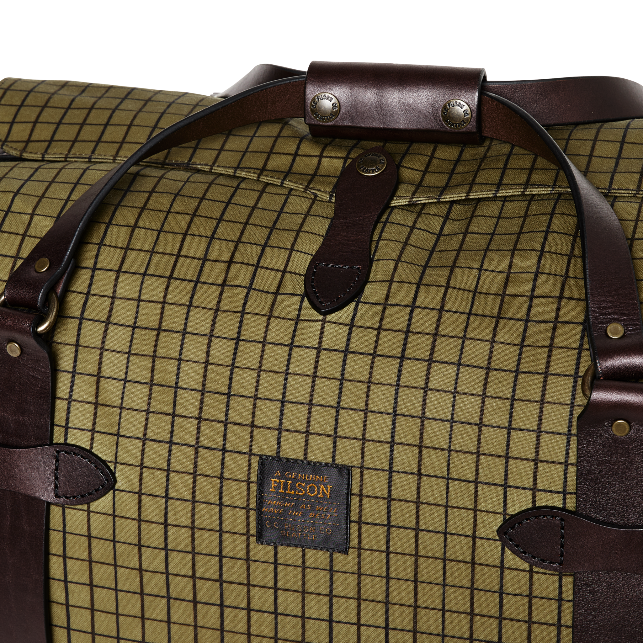 Oil Finish Tin Cloth Duffle - Flyway Green - Image 5
