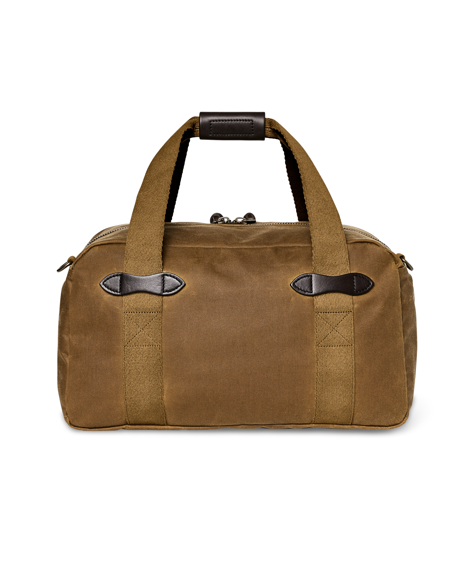 Small Tin Cloth Duffle Bag - Dark Tan - Image 4
