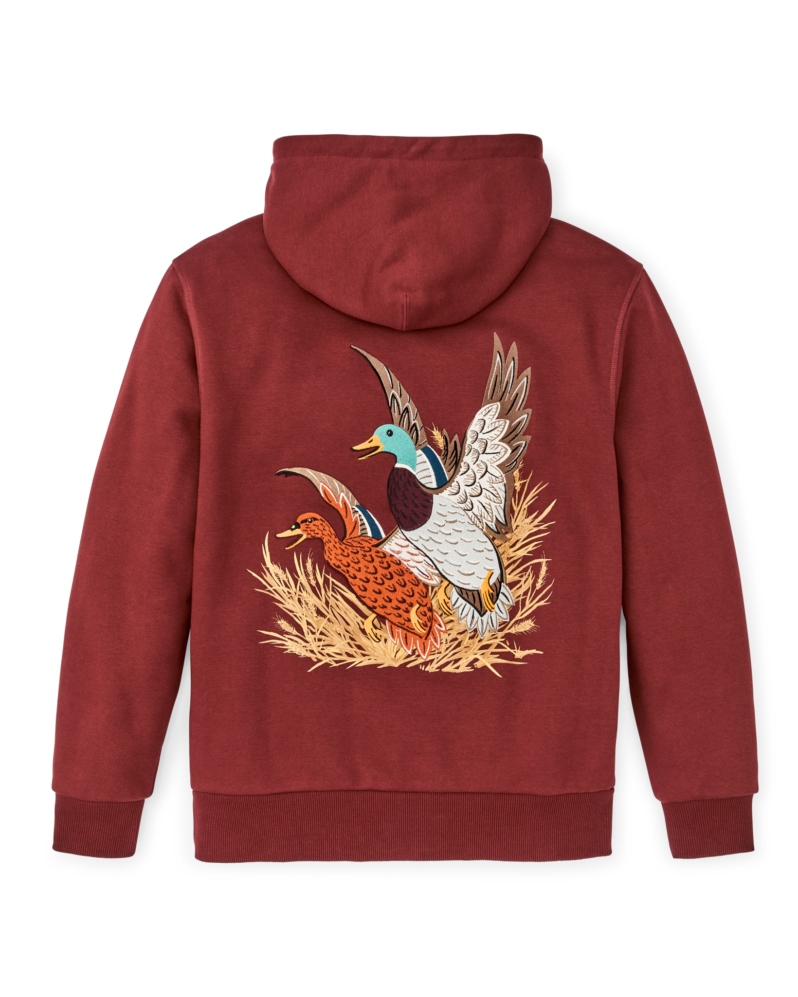 Prospector Embroidered Hoodie - Fired Brick / Ducks - Image 2