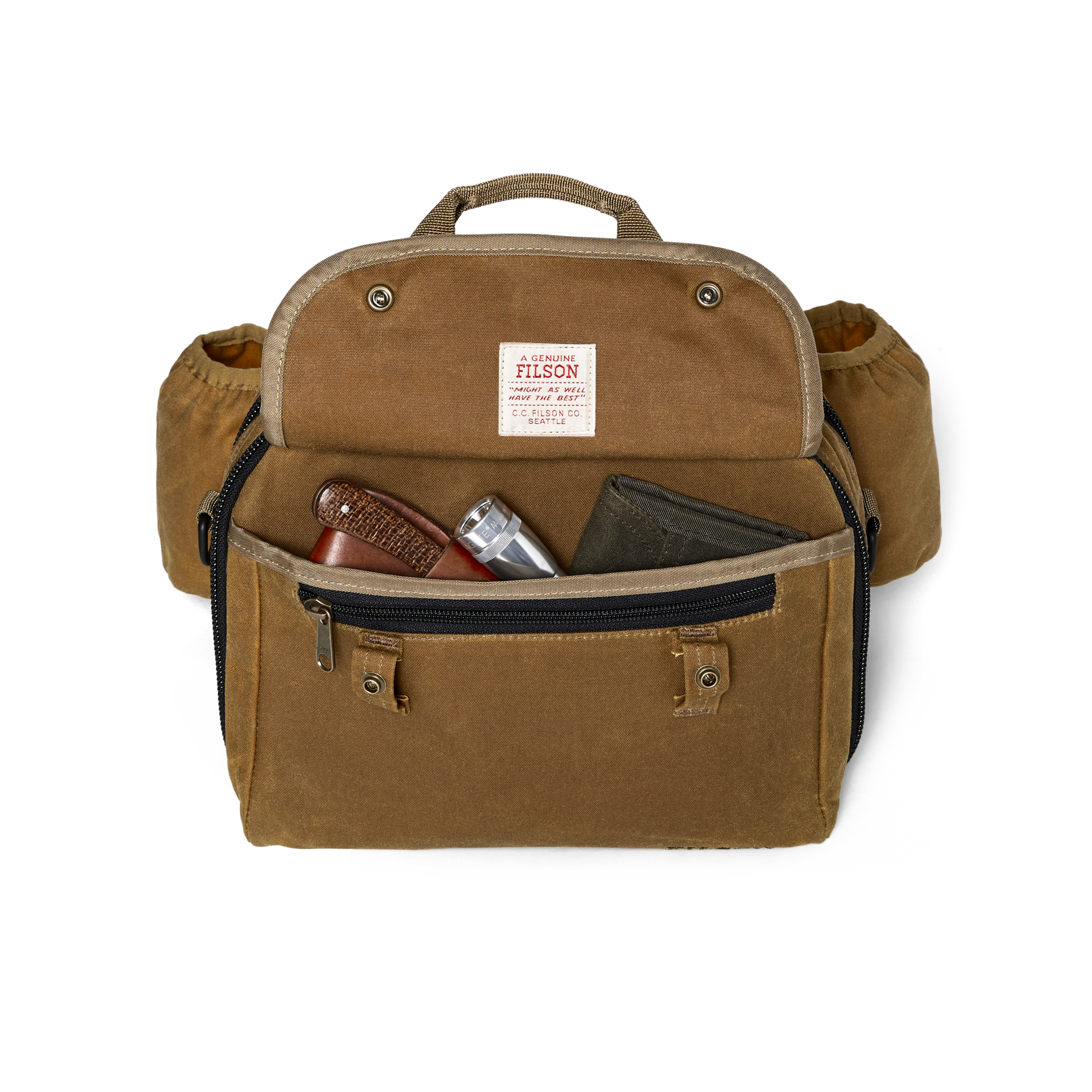 Tin Cloth Fishing Pack - Dark Tan - Image 4