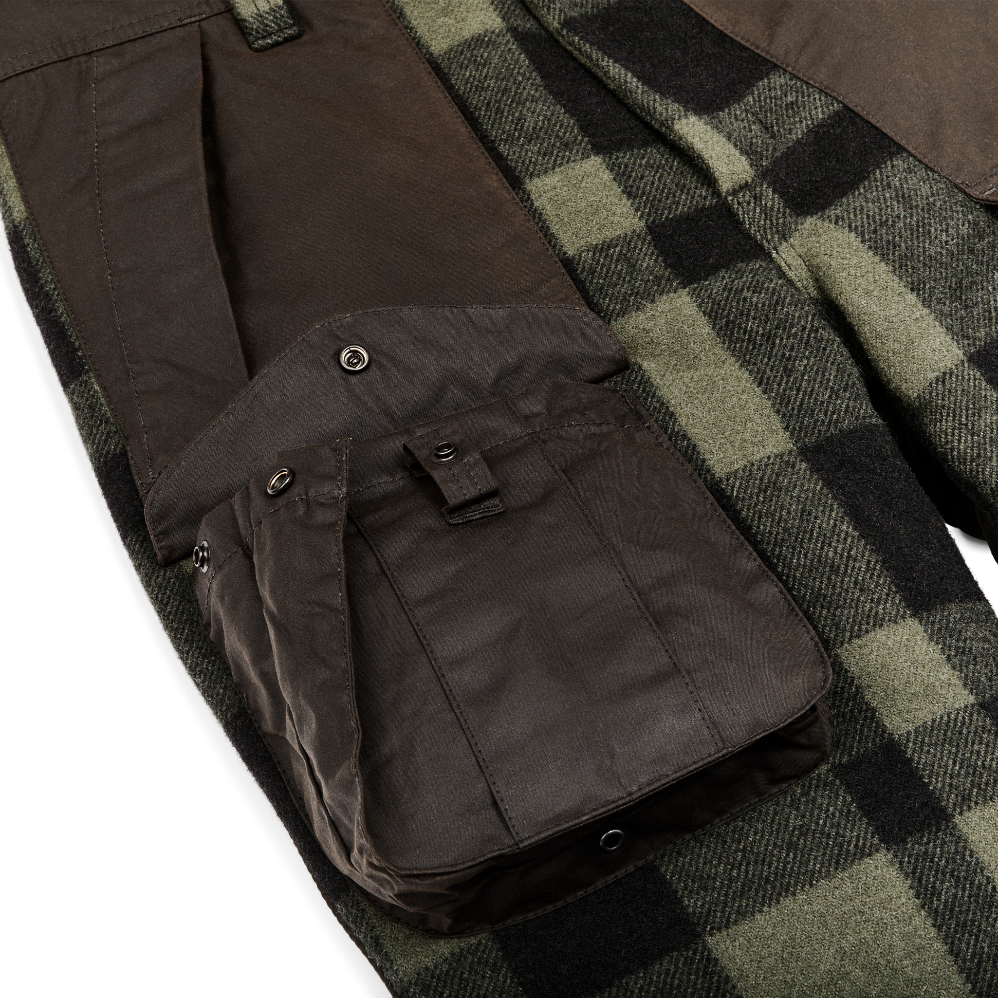 Mackinaw Wool Hunting Pants - Otter Green / Black Heritage Plaid X - Image 4