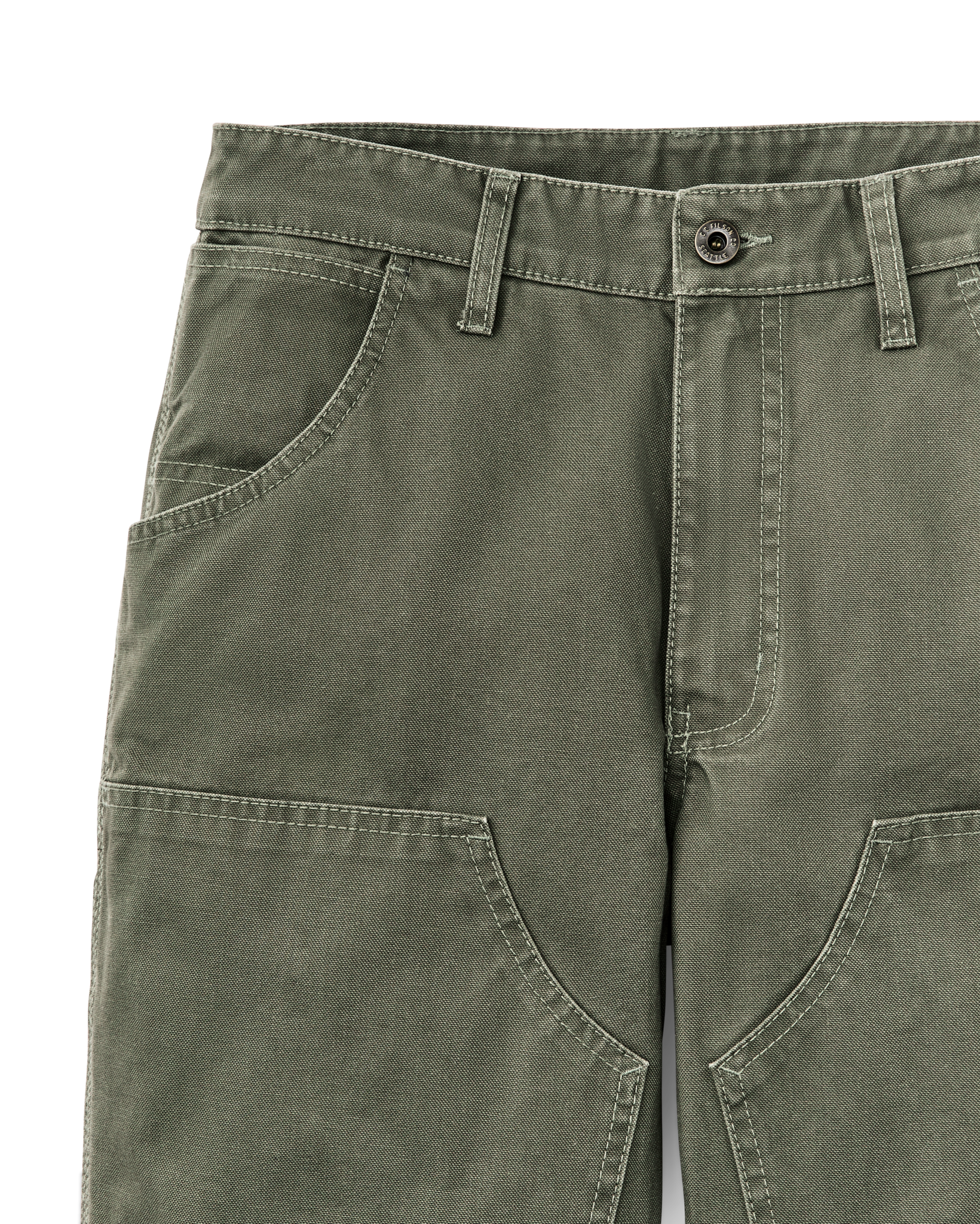 Women's Canvas Work Pants - Dark Olive - Image 3