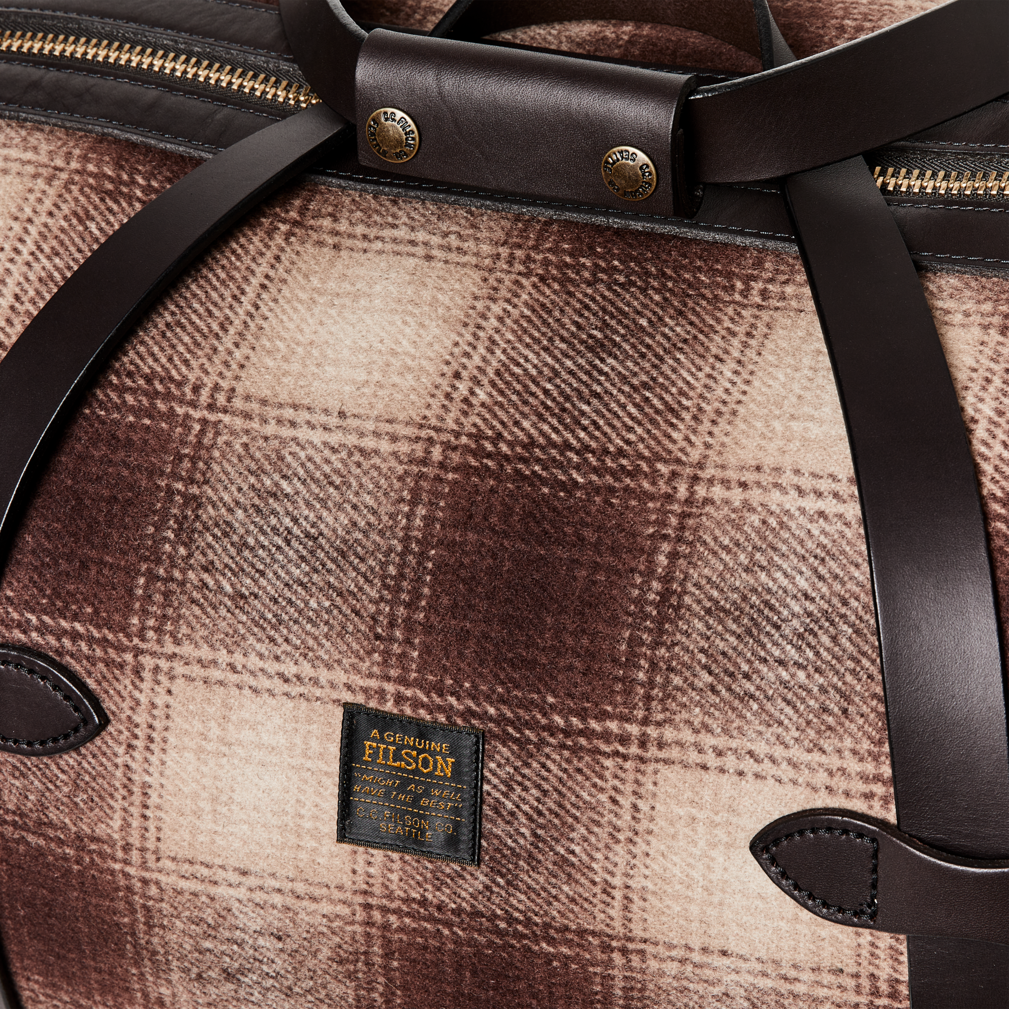 Medium Mackinaw Wool Duffle - Brown / Tan Ombre - Image 5