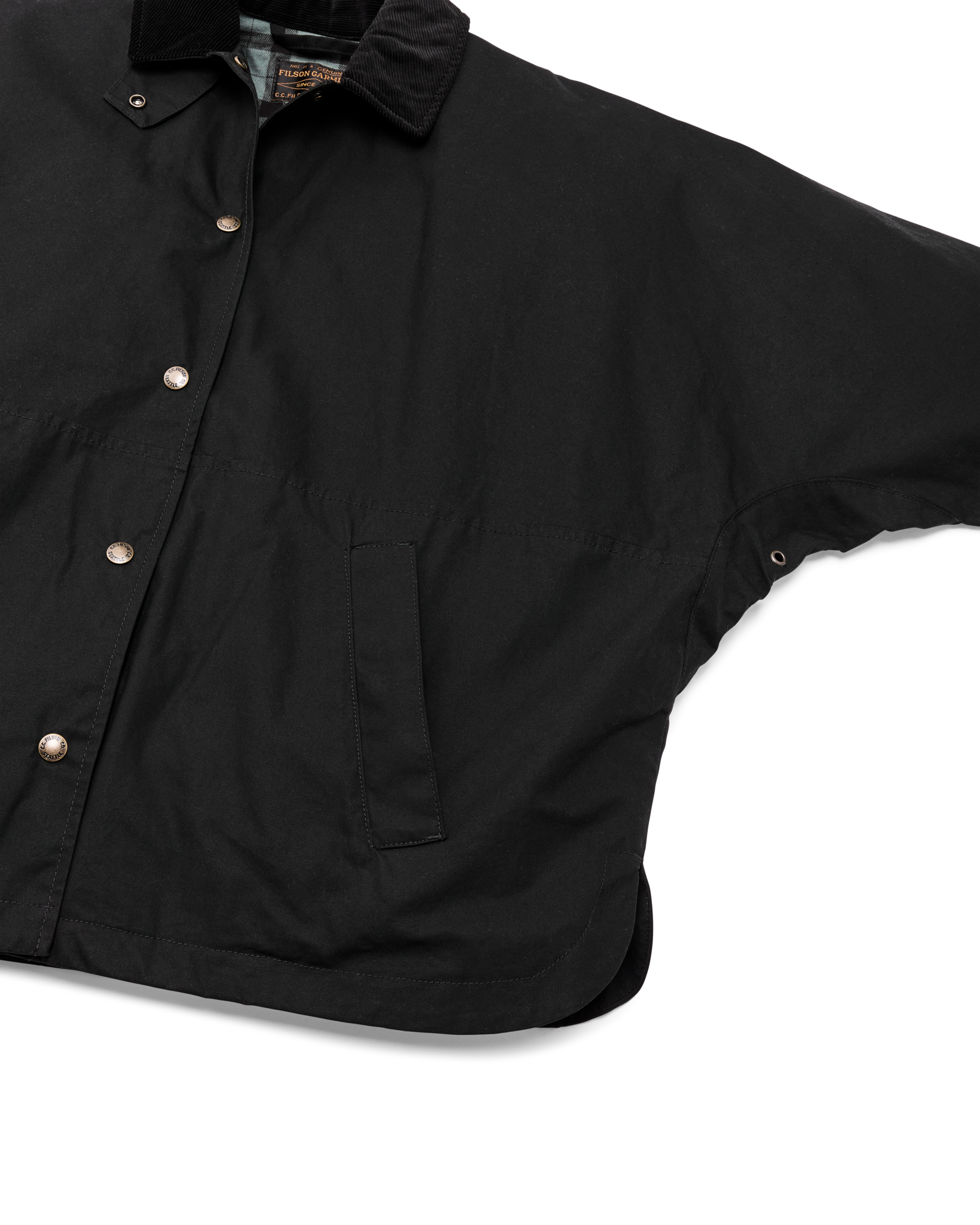Women's Harbor Front Waxed Jacket - Black - Image 5