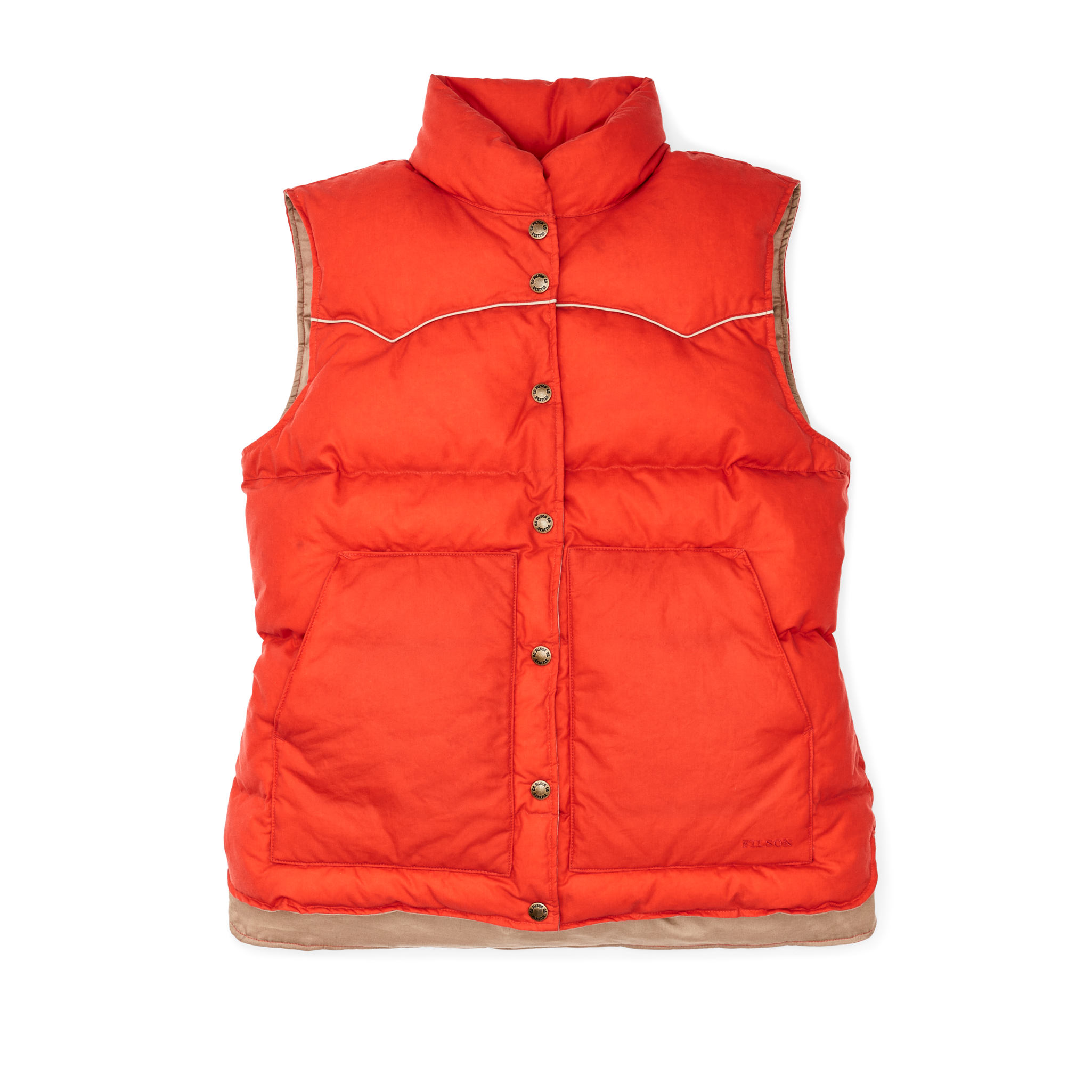 Women's Waxed Down Vest - Campfire